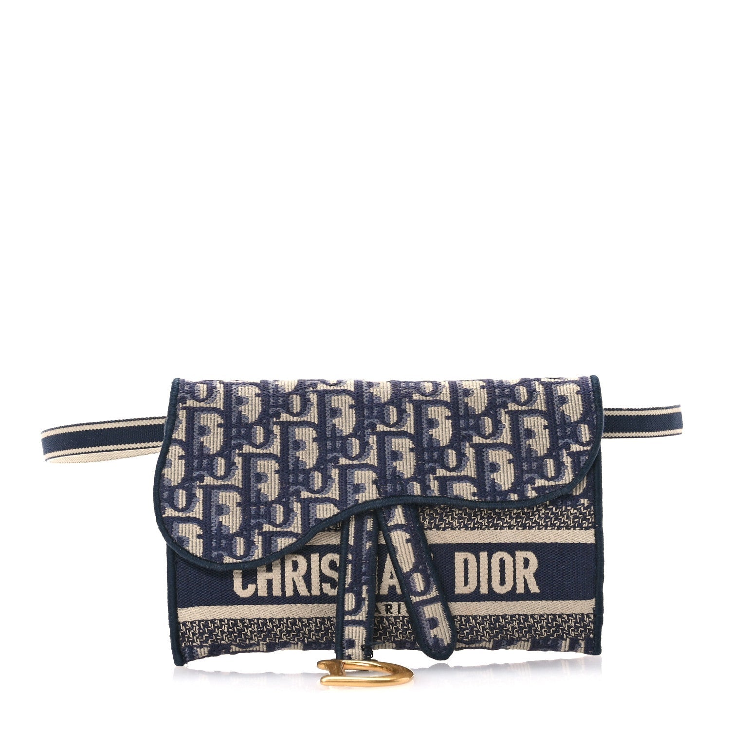 Oblique Slim Saddle Pouch Blue