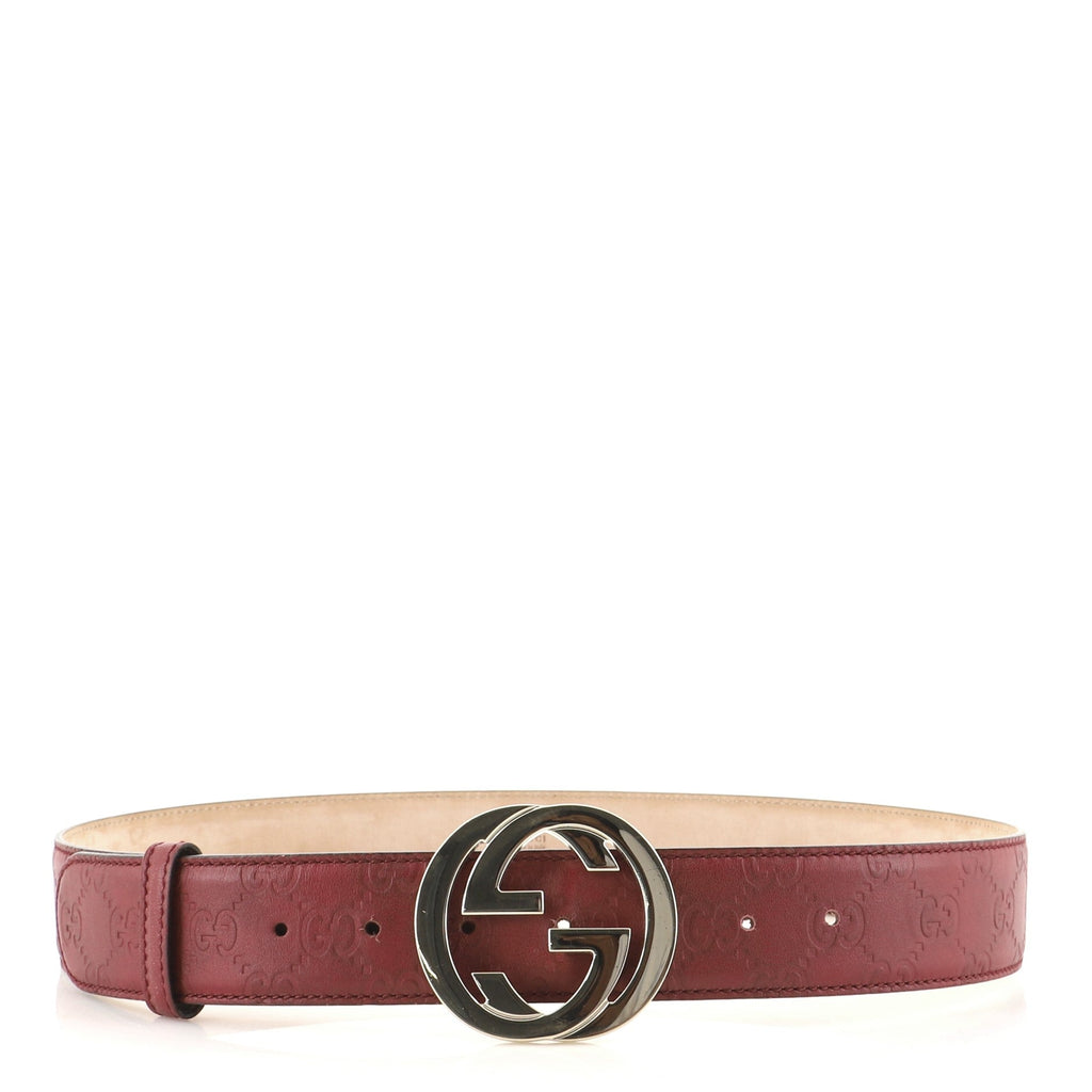 Interlocking G Belt Guccissima Leather Wide 90