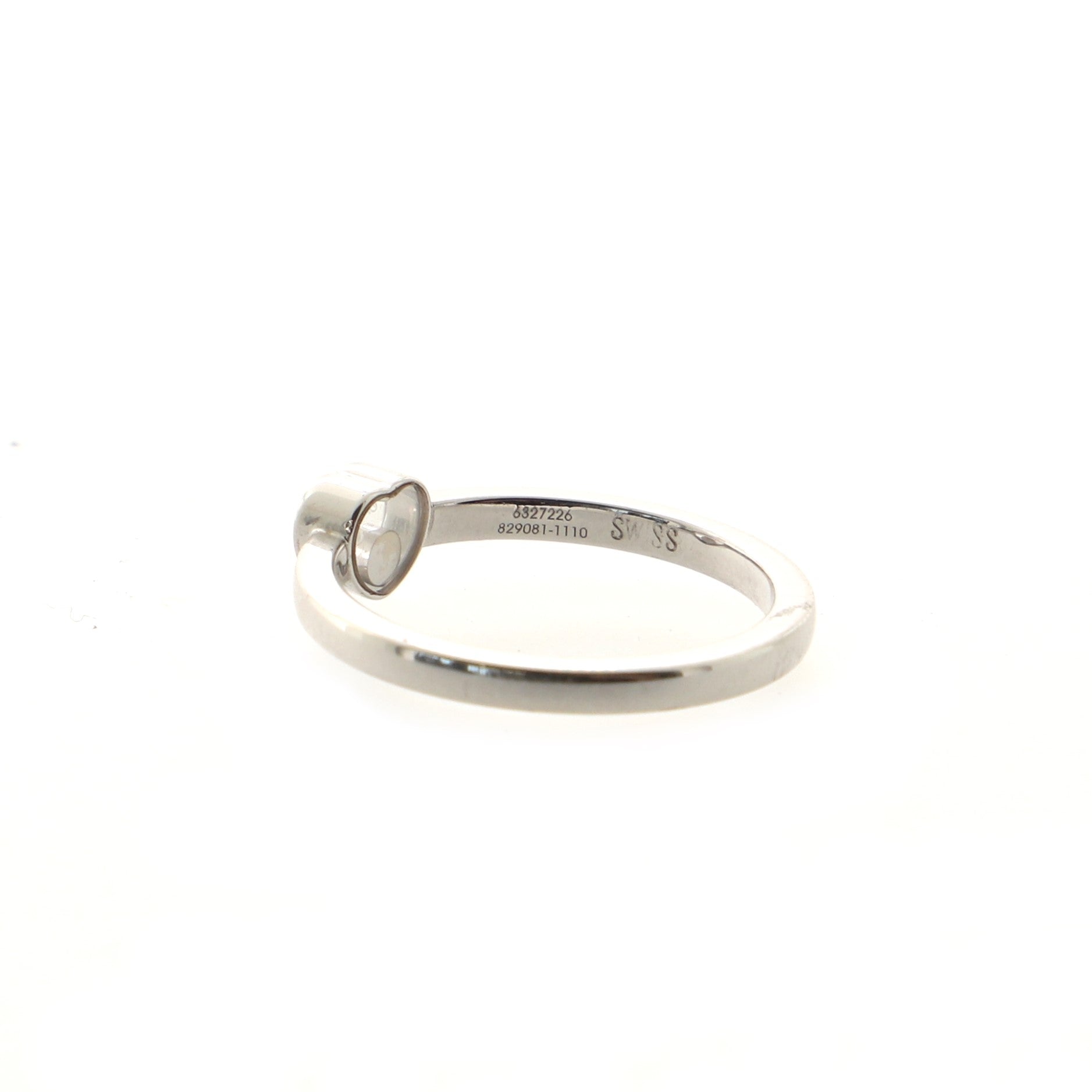 Happy Diamonds 1 Diamond Heart Ring 18K White Gold