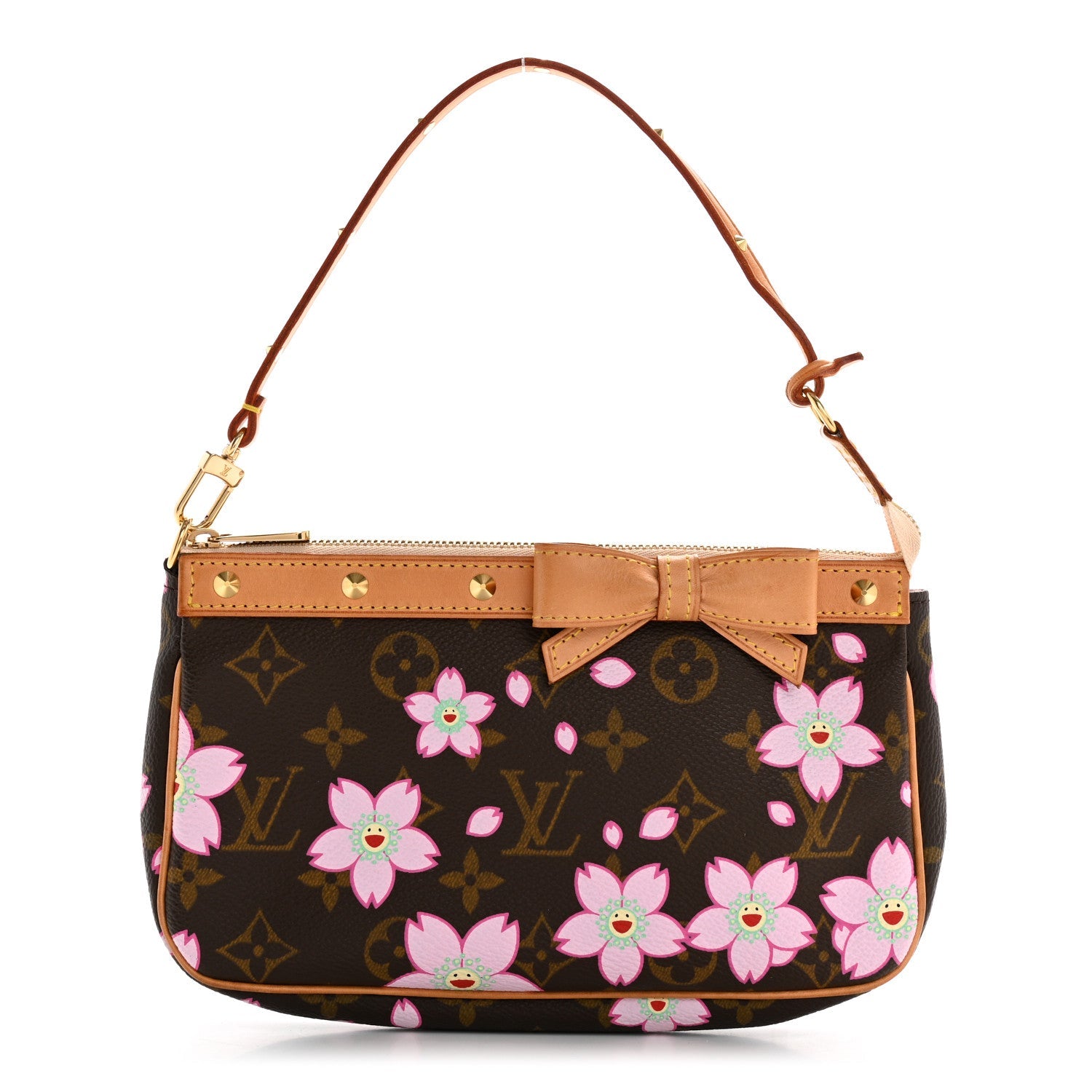 Monogram Cherry Blossom Pochette Accessories Brown