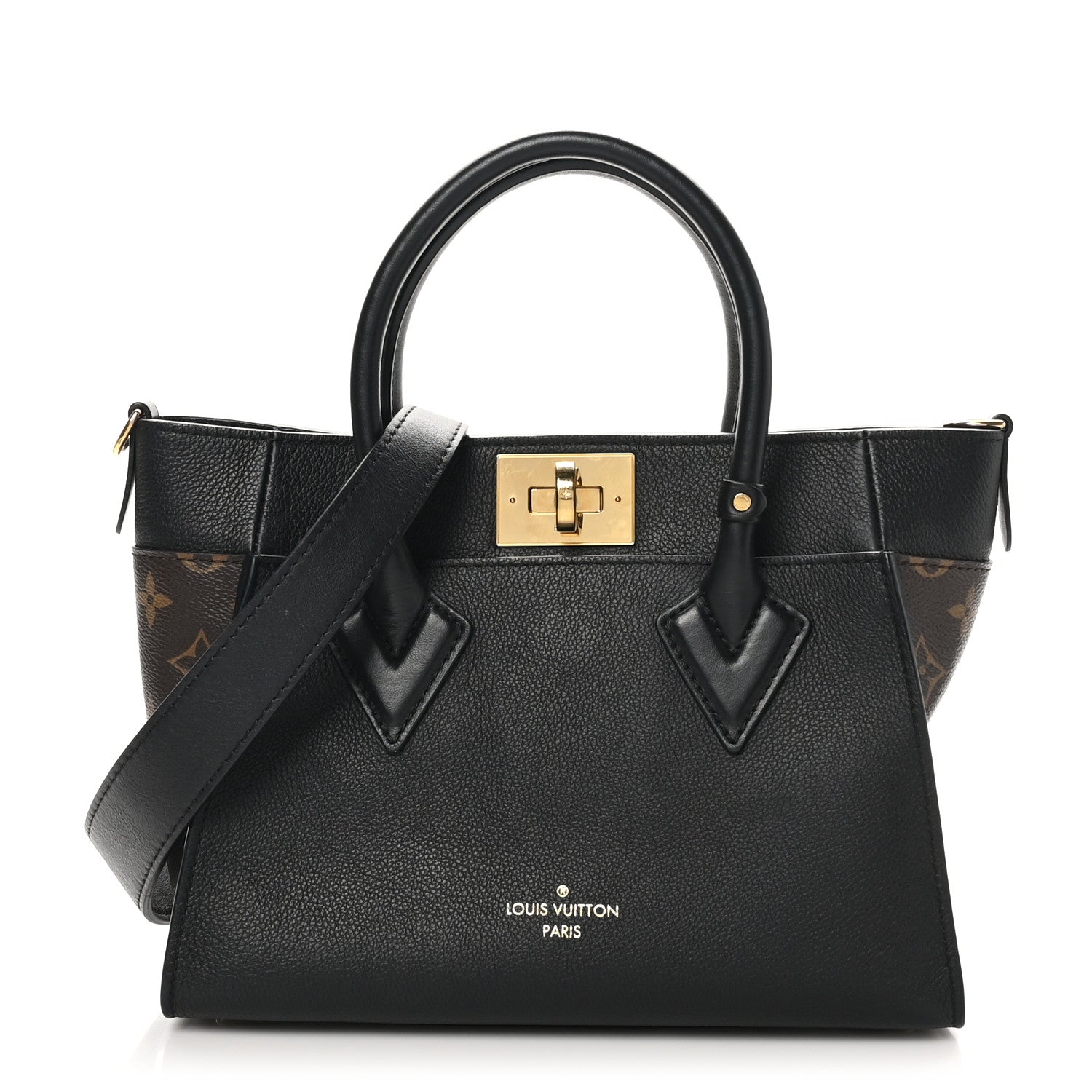 Calfskin Monogram On My Side PM Black