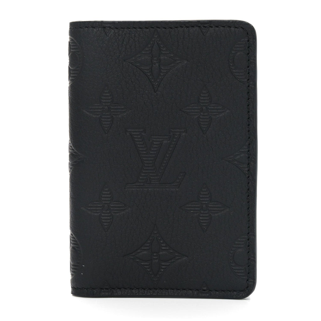 Calfskin Monogram Shadow Pocket Organizer Black