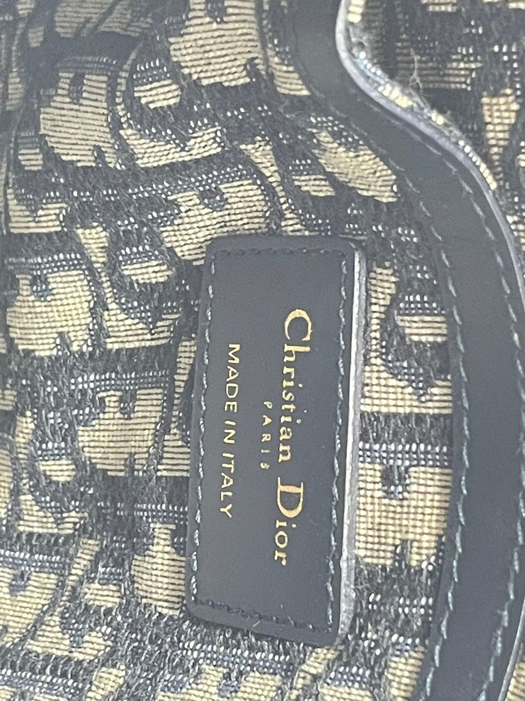 Dior Dioriviera Bucket Bag in Wicker and Blue Canvas With Gold Hardware