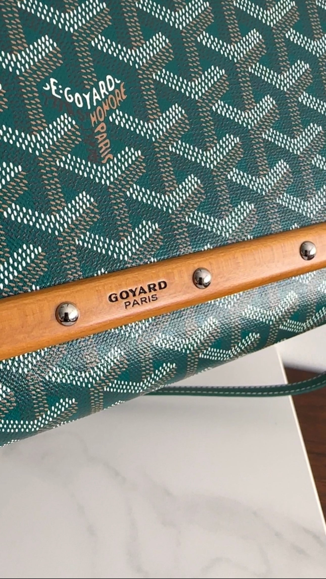 Goyard Monte Carlo PM Clutch Green Crossbody Bag