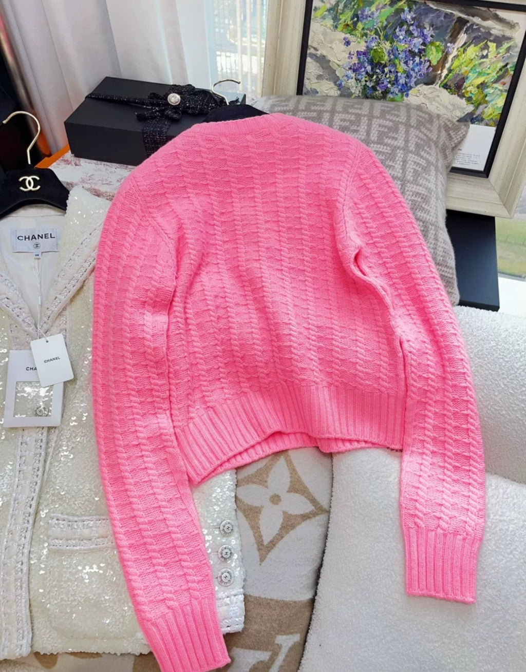 Chanel 23A pink pullover