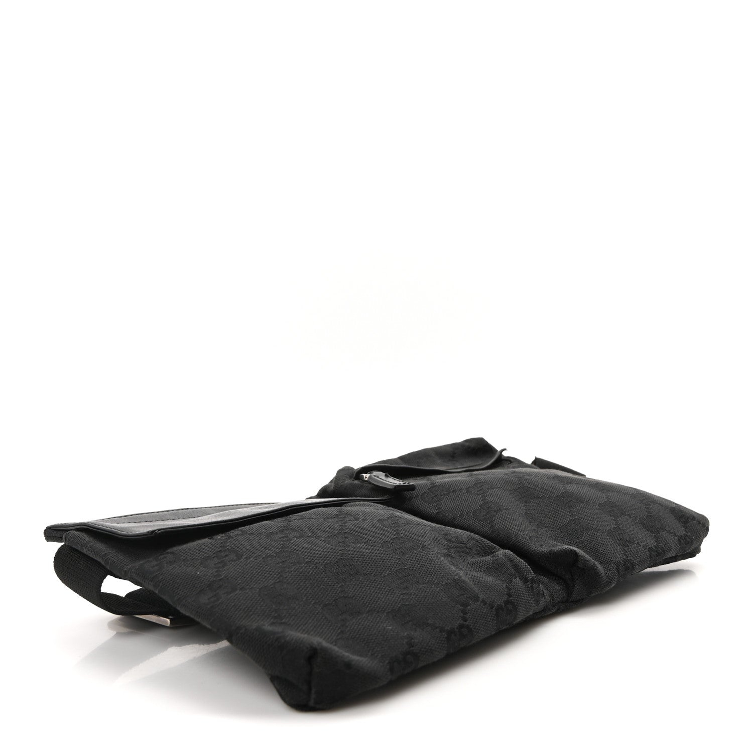 GG Monogram Double Pocket Belt Bag Black