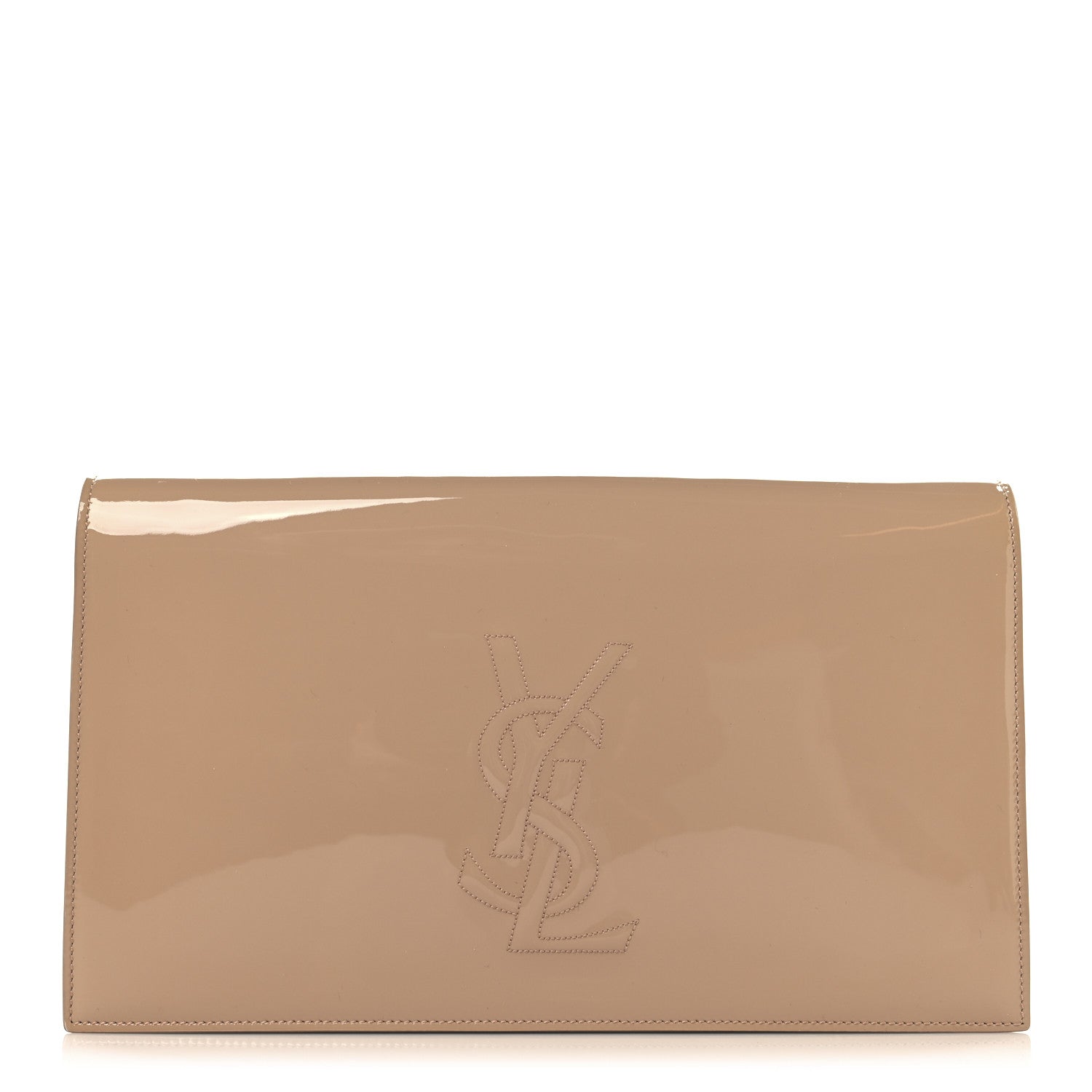 Patent Calfskin Monogram Large Belle De Jour Clutch Chair