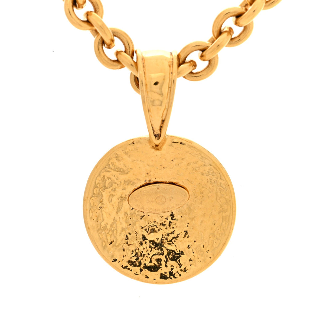 Metal CC Chain Pendant Necklace Gold
