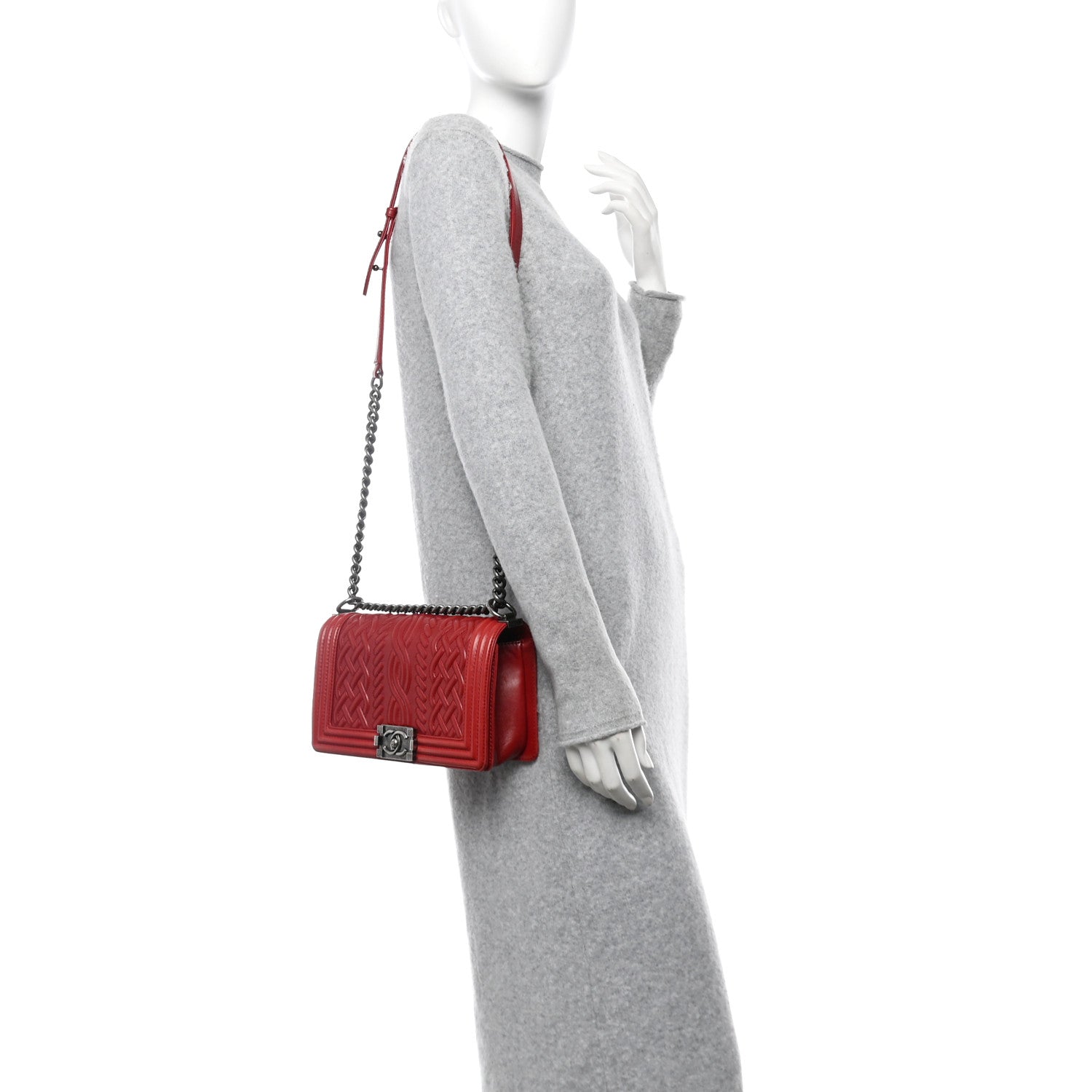 Lambskin Medium Celtic Boy Flap Red