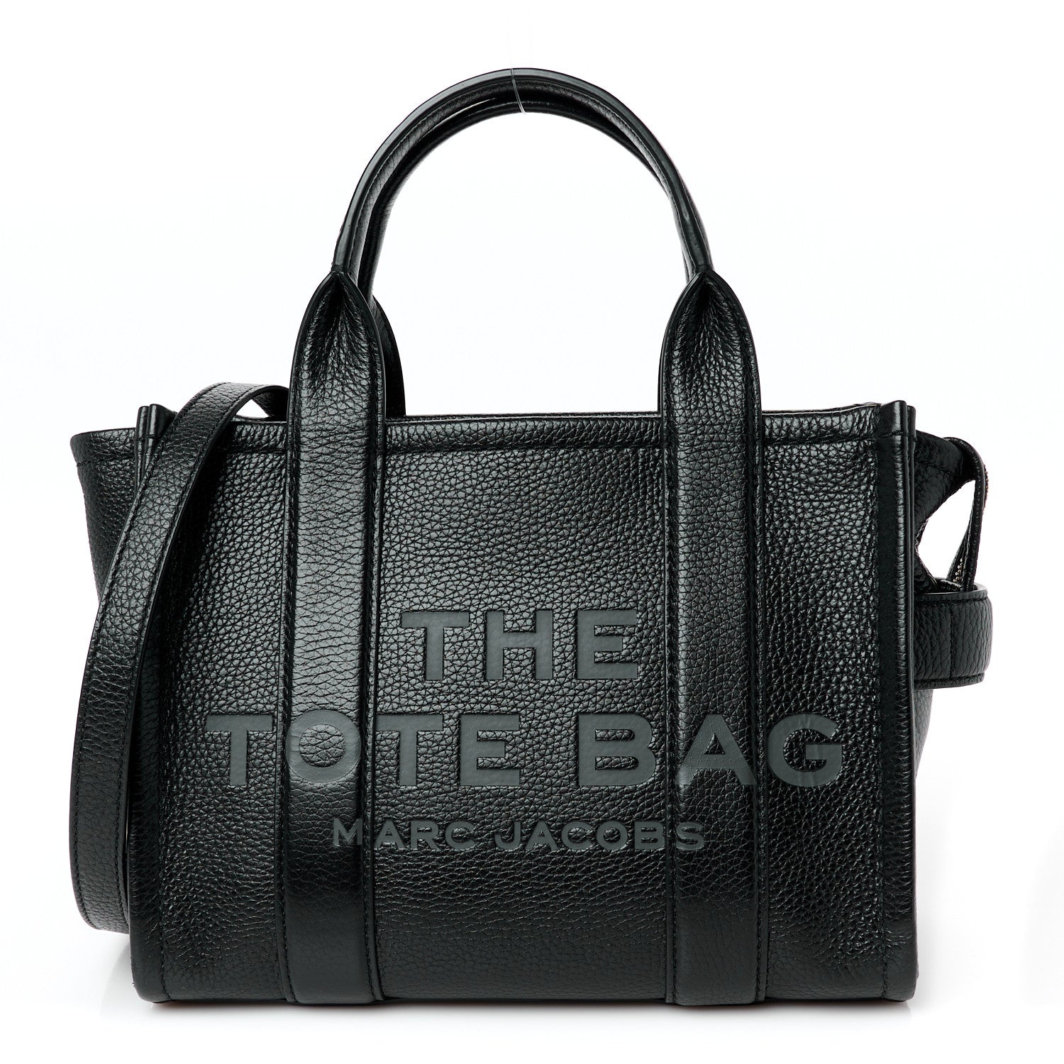 Grained Calfskin Small The Tote Bag Black