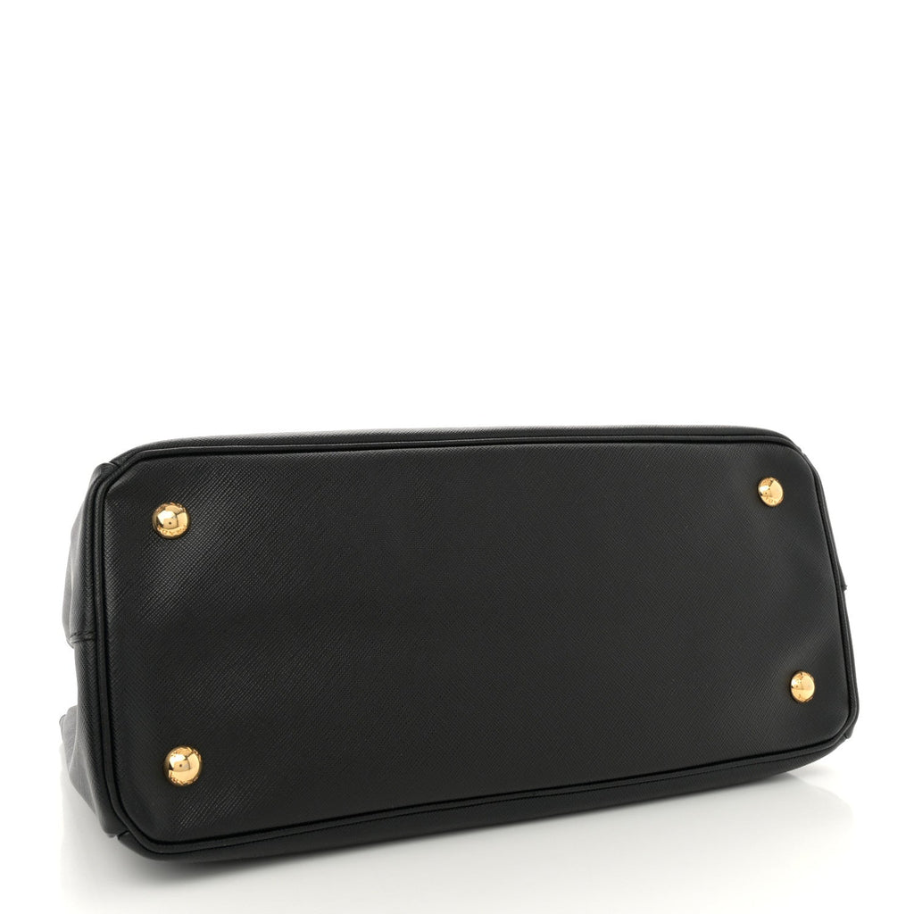 Saffiano Lux Medium Tote Black