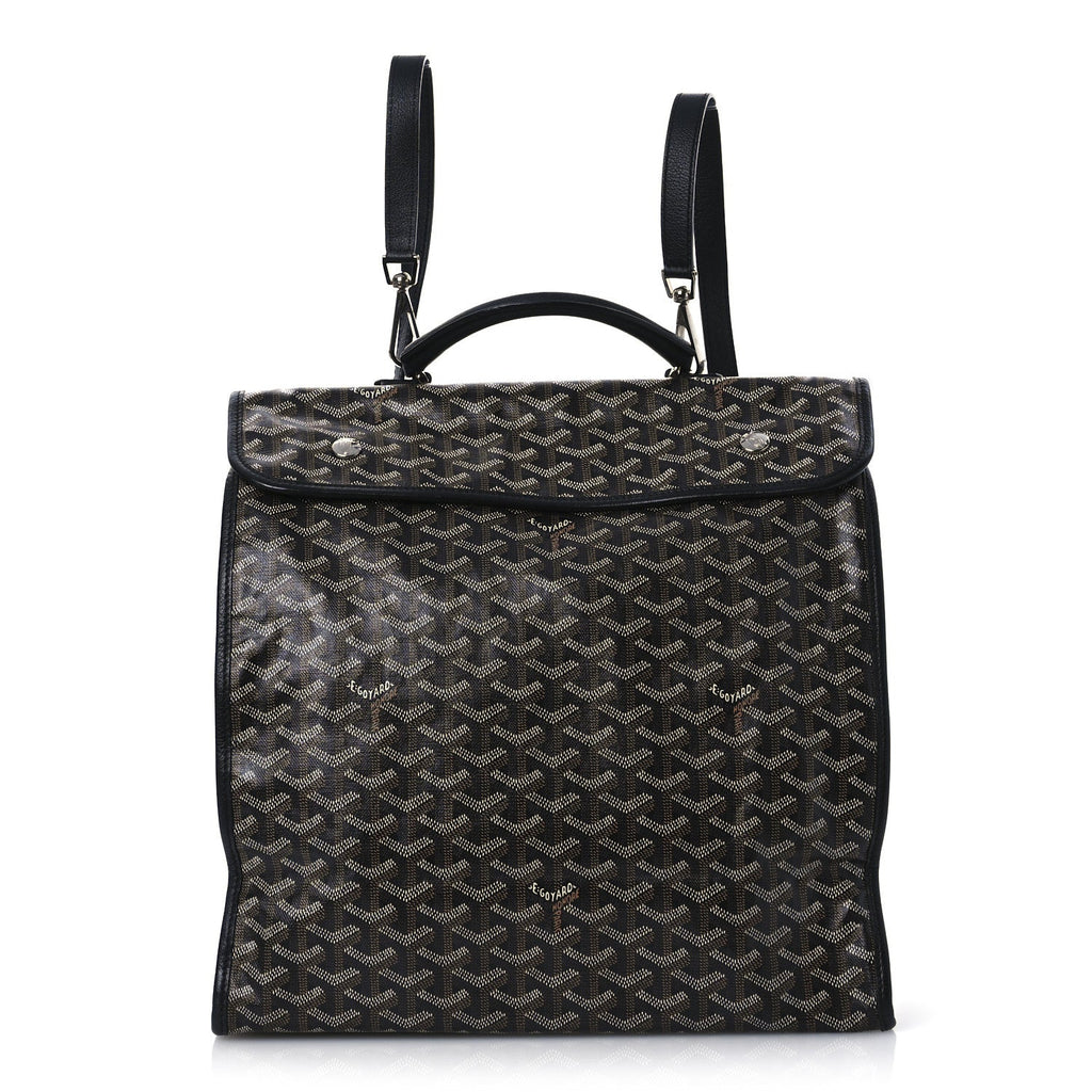 Goyardine Saint Leger Soft Briefcase Backpack Black