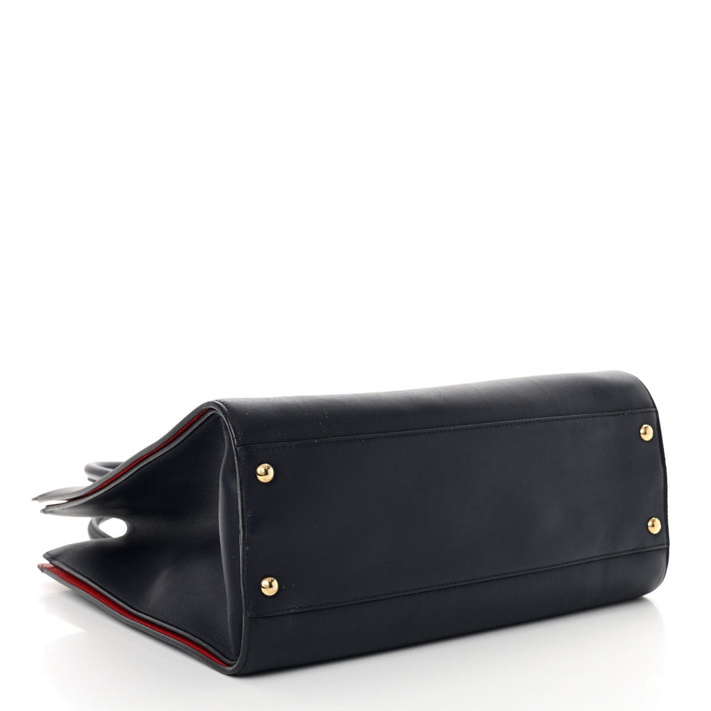 Calfskin Whitney Tote Navy