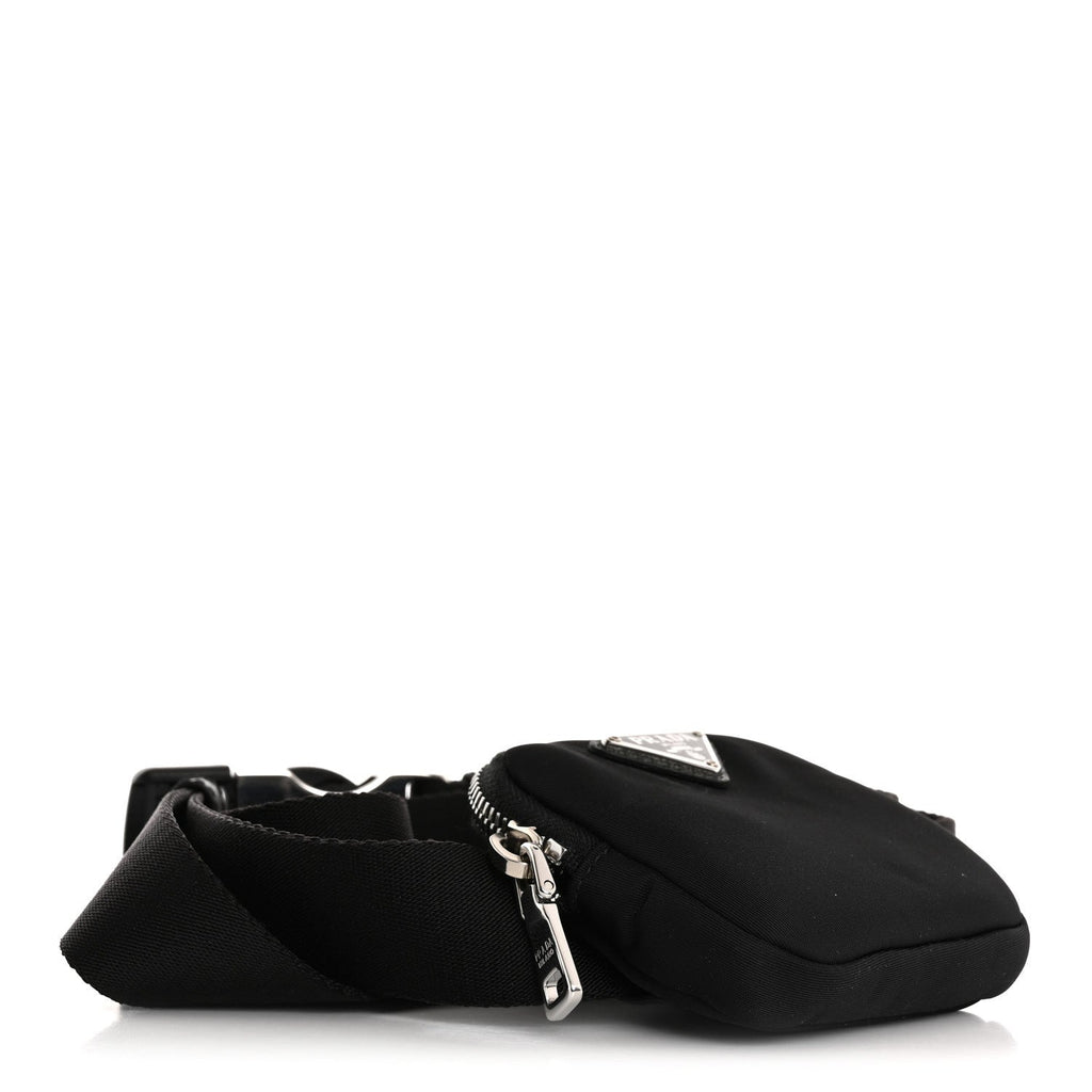 Re-Nylon Belt With Square Pouch Black
