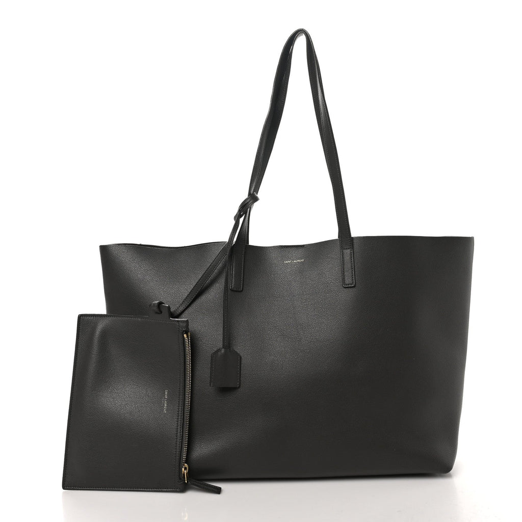 Calfskin Large Shopping Tote Asphalt