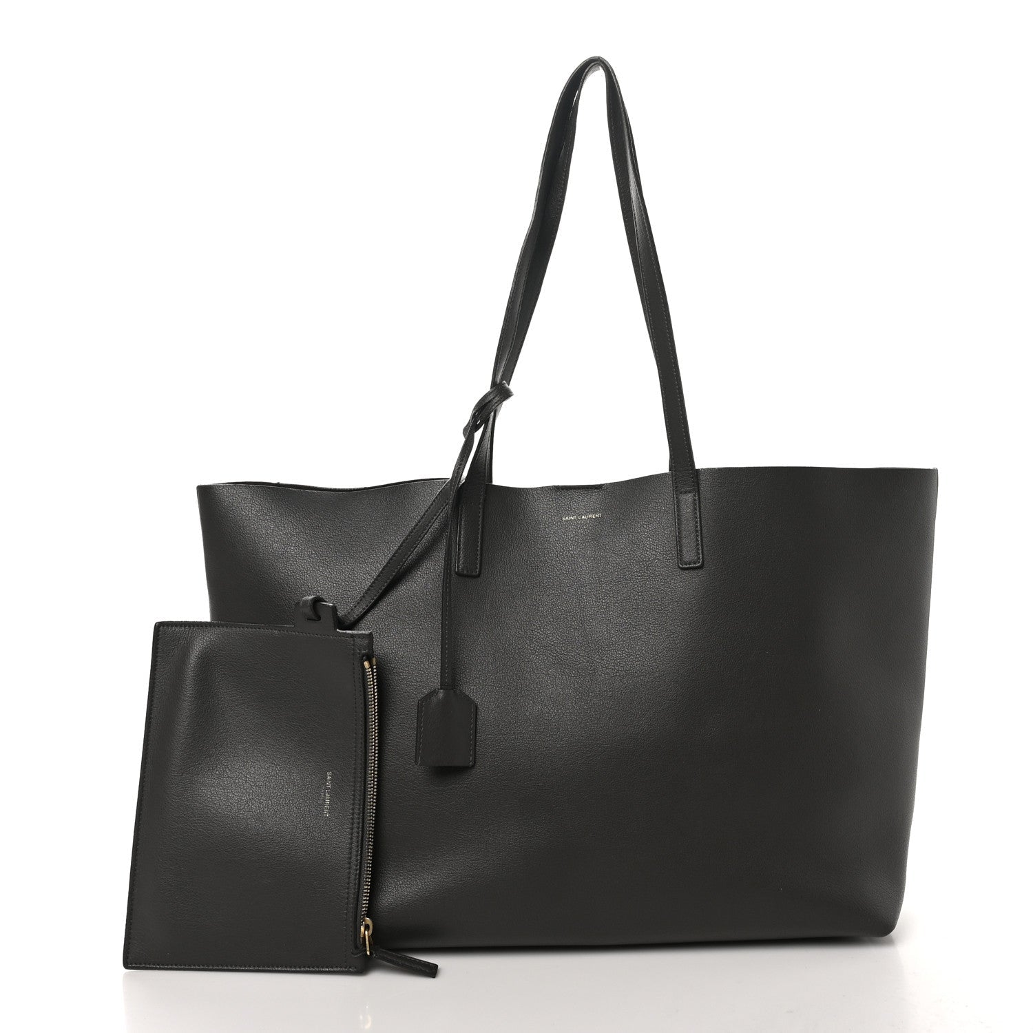 Calfskin Large Shopping Tote Asphalt