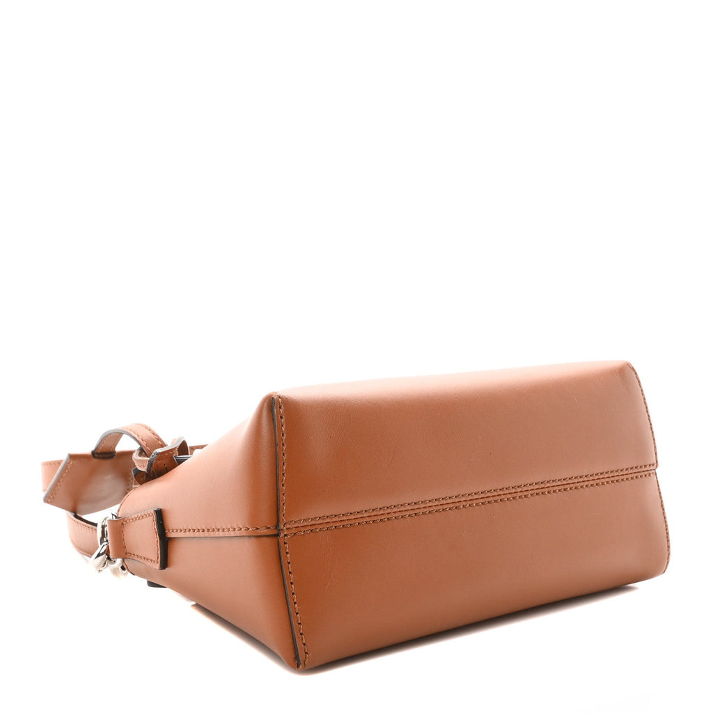Vitello King Logo Embossed Mini By The Way Boston Bag Cuoio