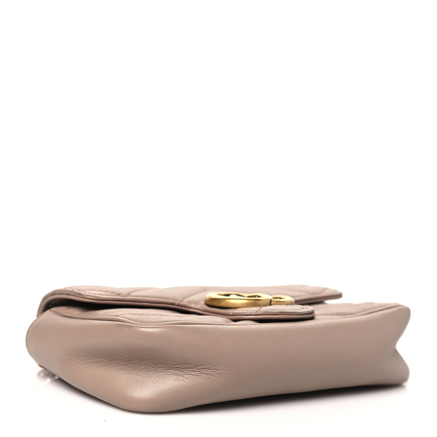 Calfskin Matelasse Super Mini GG Marmont Shoulder Bag Porcelain Rose