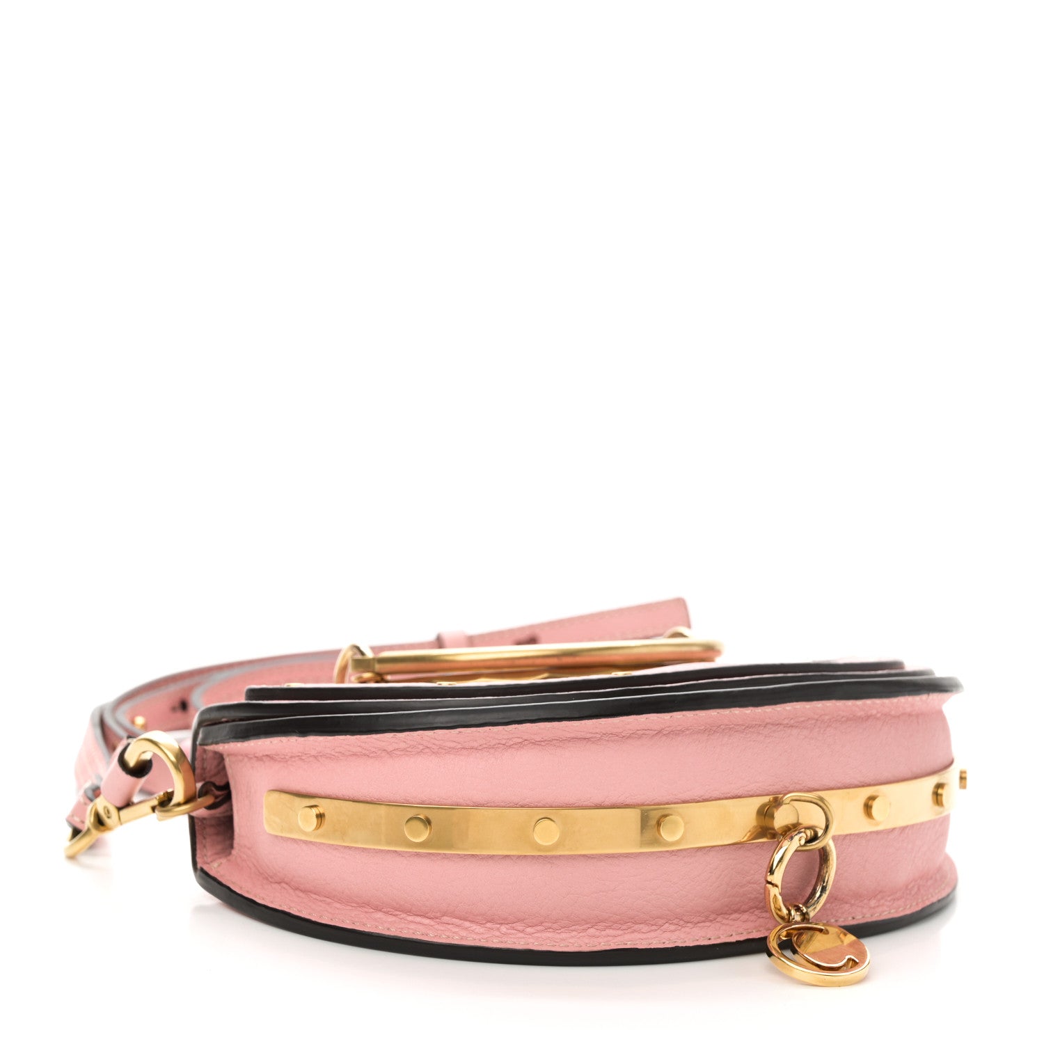 Calfskin Small Nile Bracelet Minaudiere Bag Washed Pink