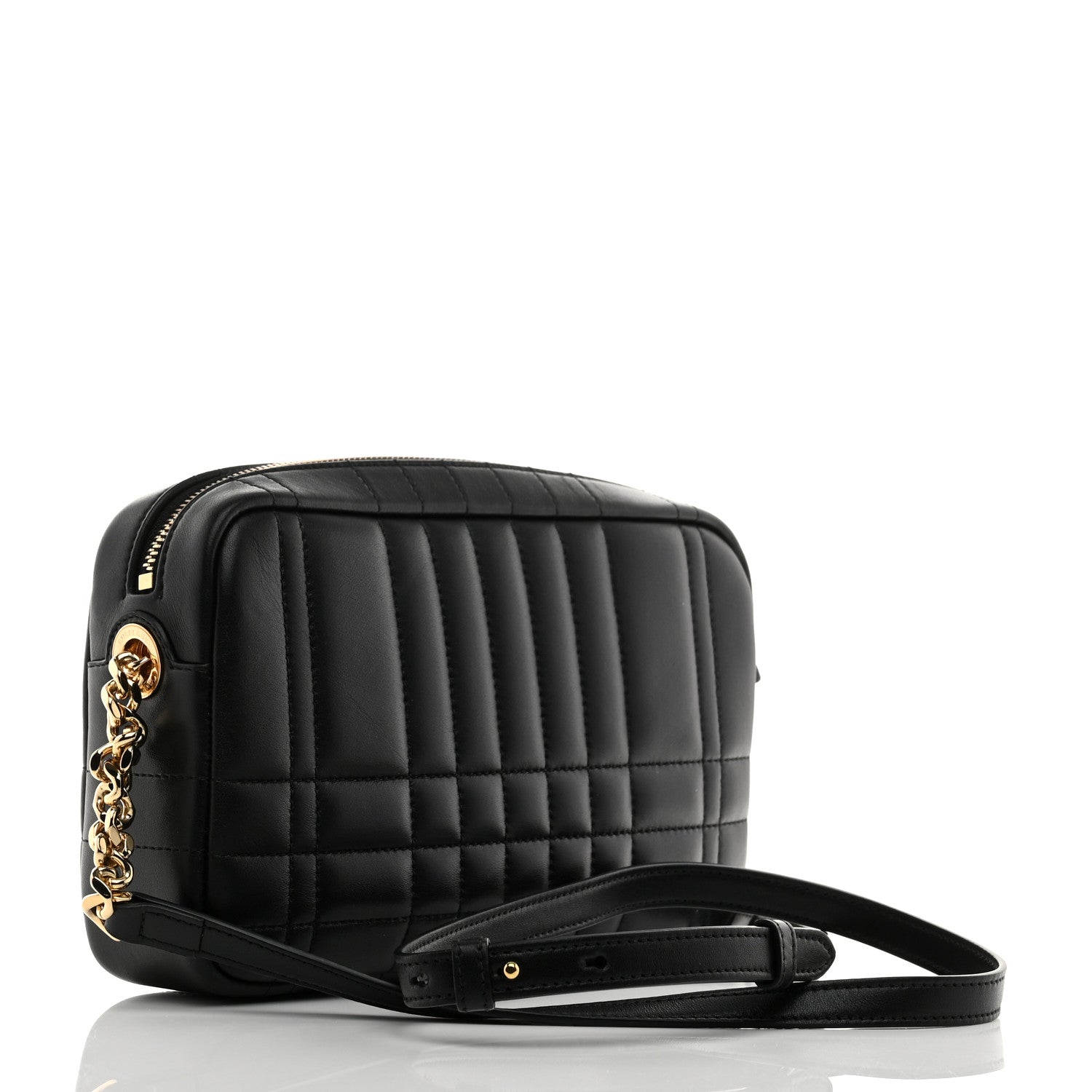 Calfskin Quilted Small Lola Camera Bag Black