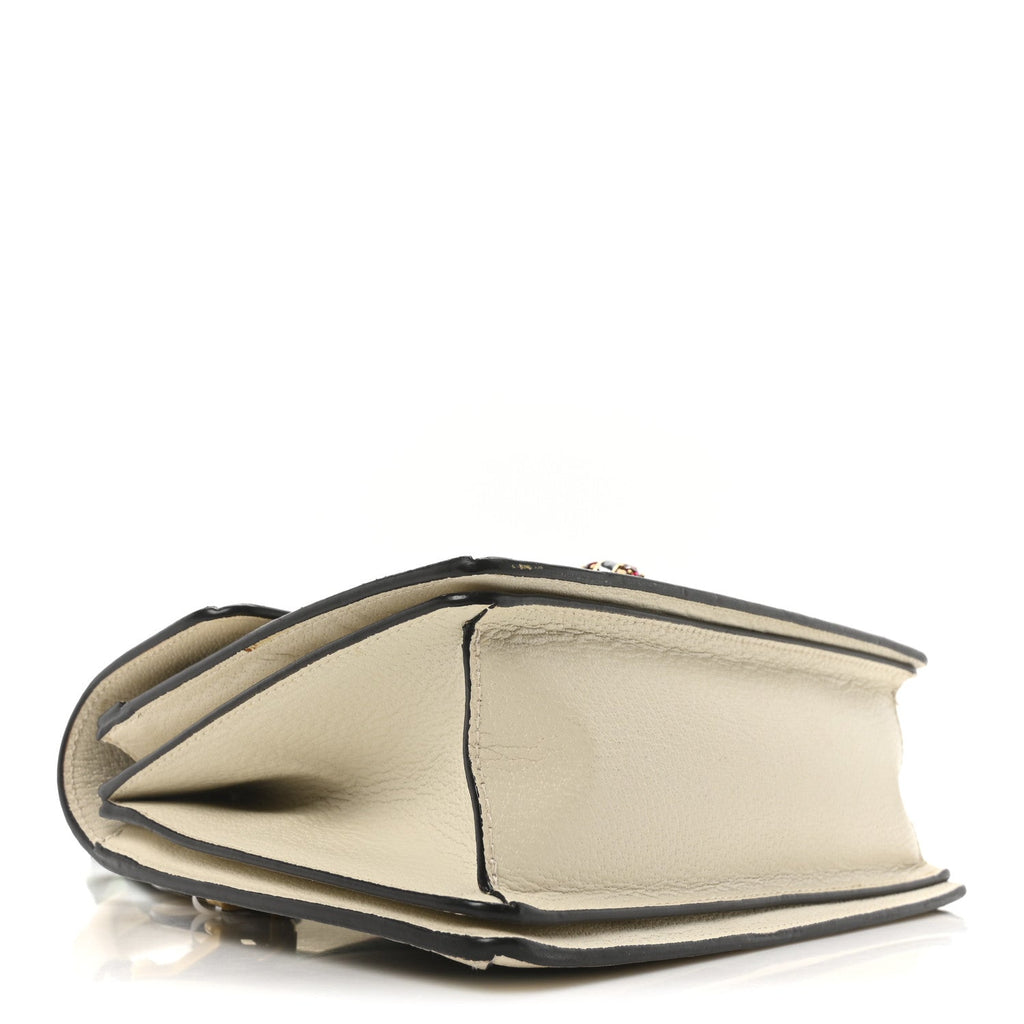 GG Supreme Monogram Small Queen Margaret Top Handle Bag White