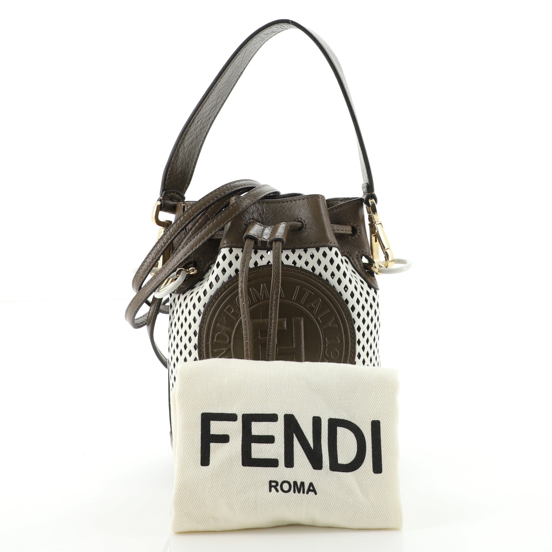 Mon Tresor Bucket Bag Perforated Leather Mini