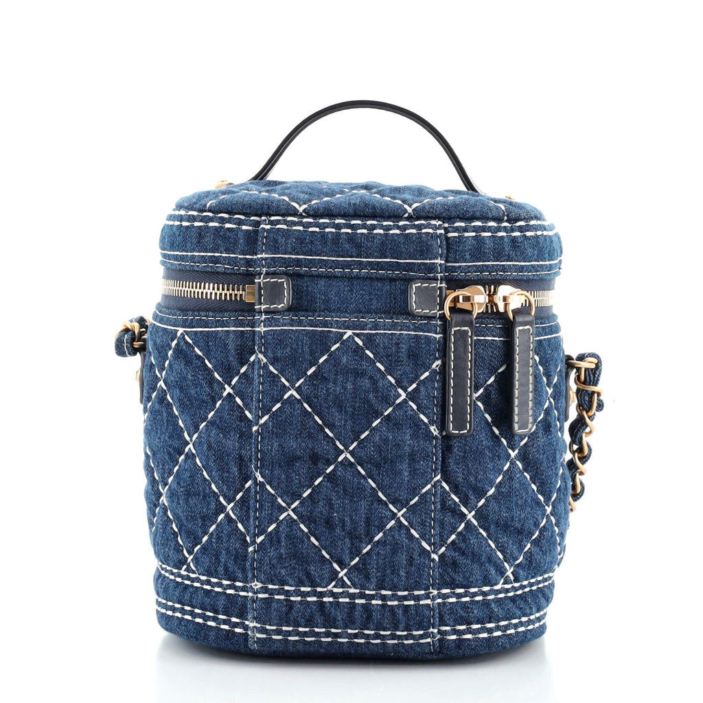 Vanity Case Quilted Denim