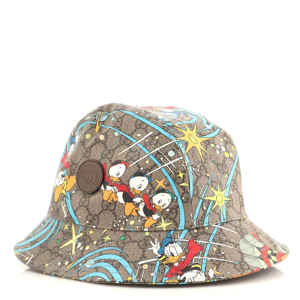 Disney Donald Duck Bucket Hat Printed GG Coated Canvas Large