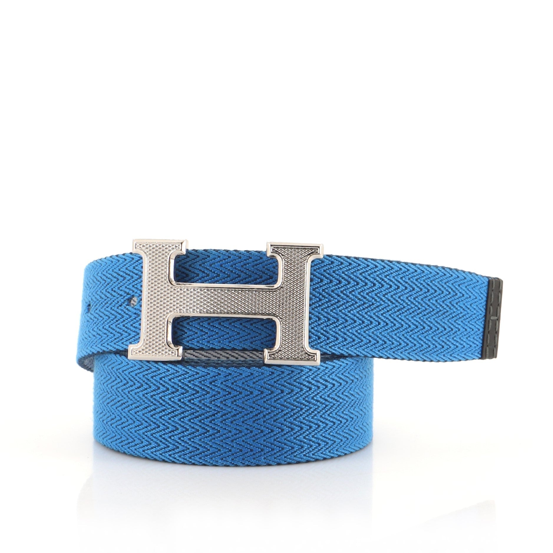 Constance Reversible Belt Woven Canvas with Guilloche Hardware Medium 95
