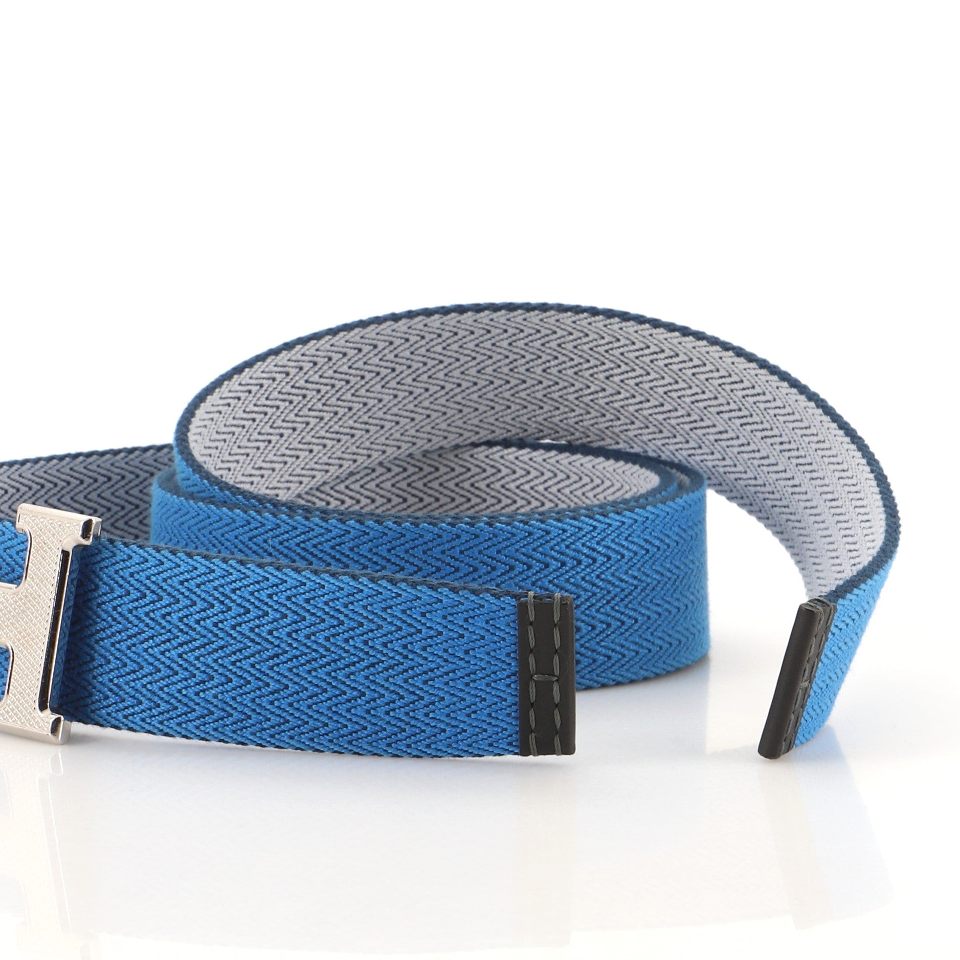 Constance Reversible Belt Woven Canvas with Guilloche Hardware Medium 95