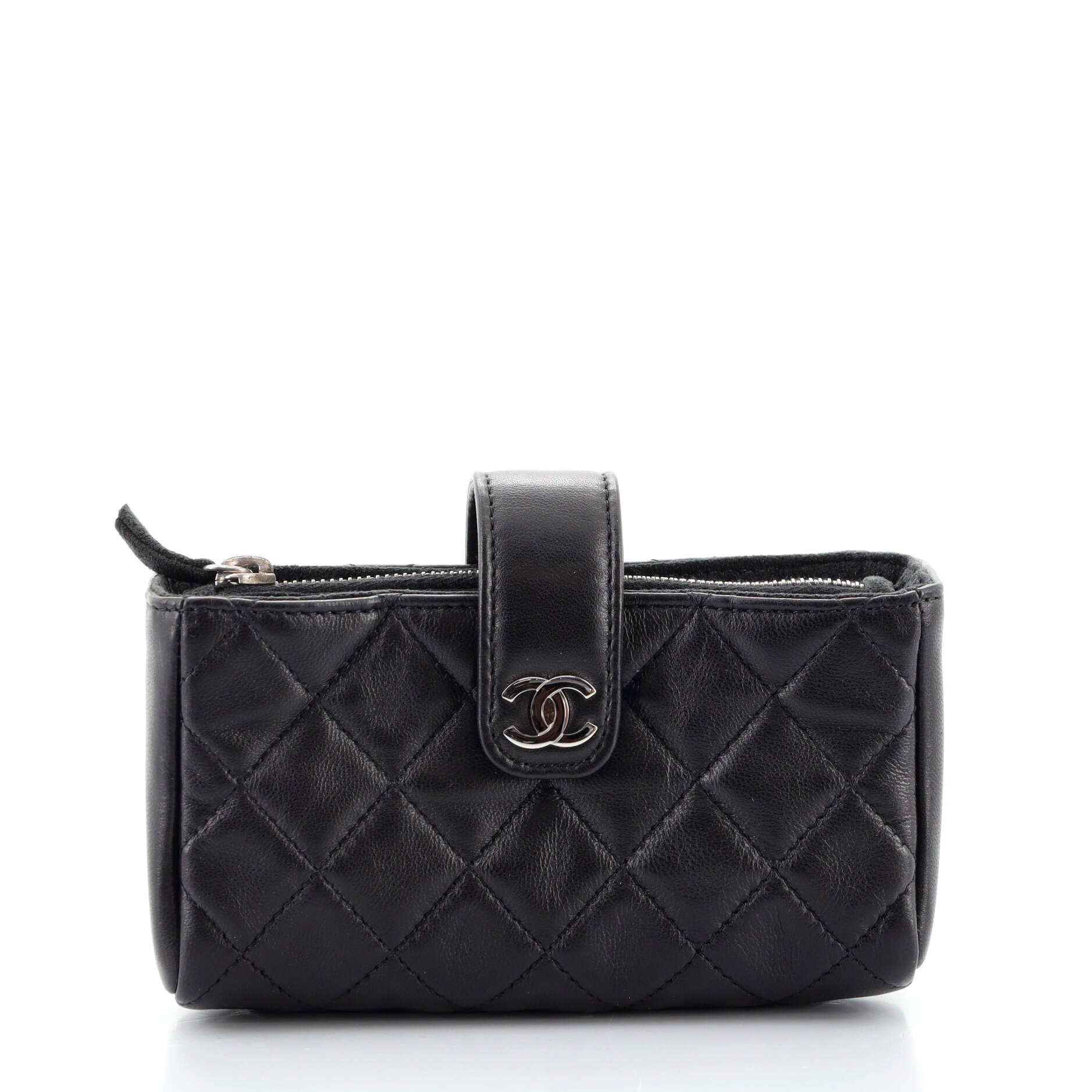 Phone Holder Clutch Quilted Lambskin