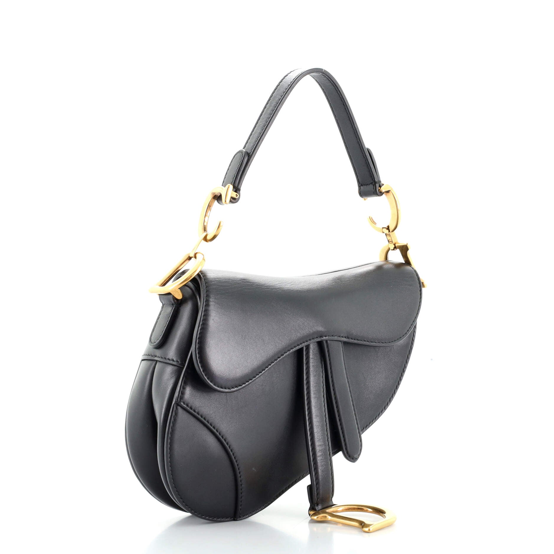 Saddle Handbag Leather Mini
