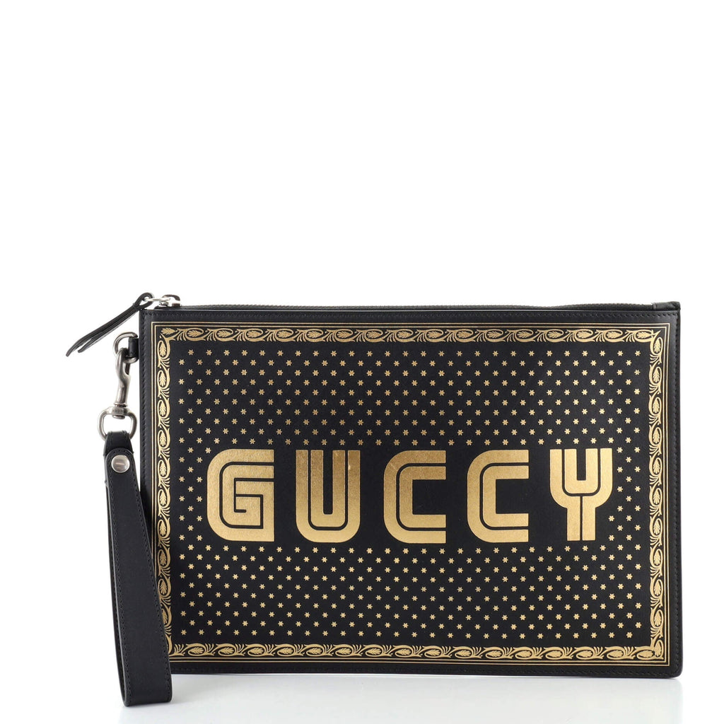 Wristlet Clutch Limited Edition Printed Leather