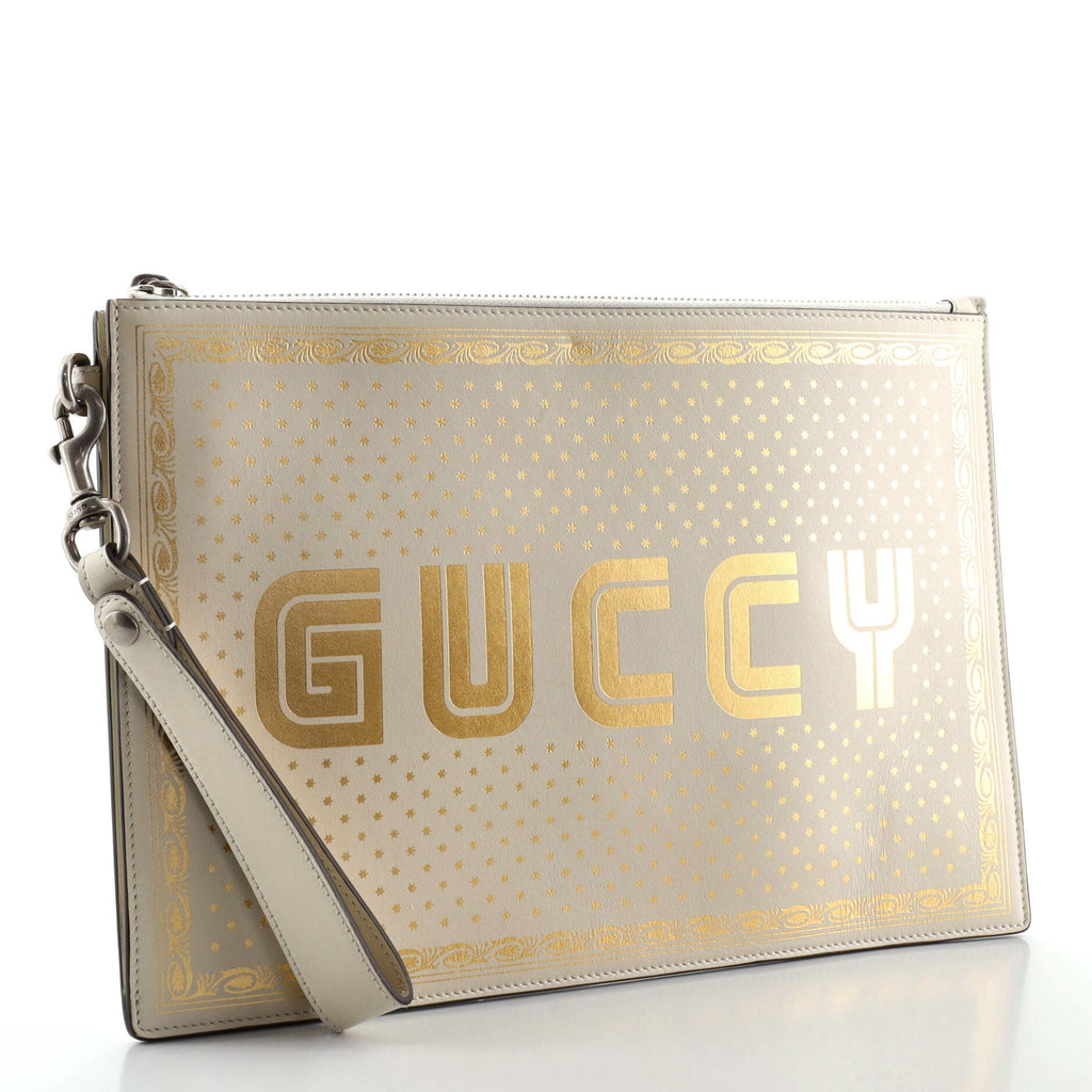 Wristlet Clutch Limited Edition Printed Leather