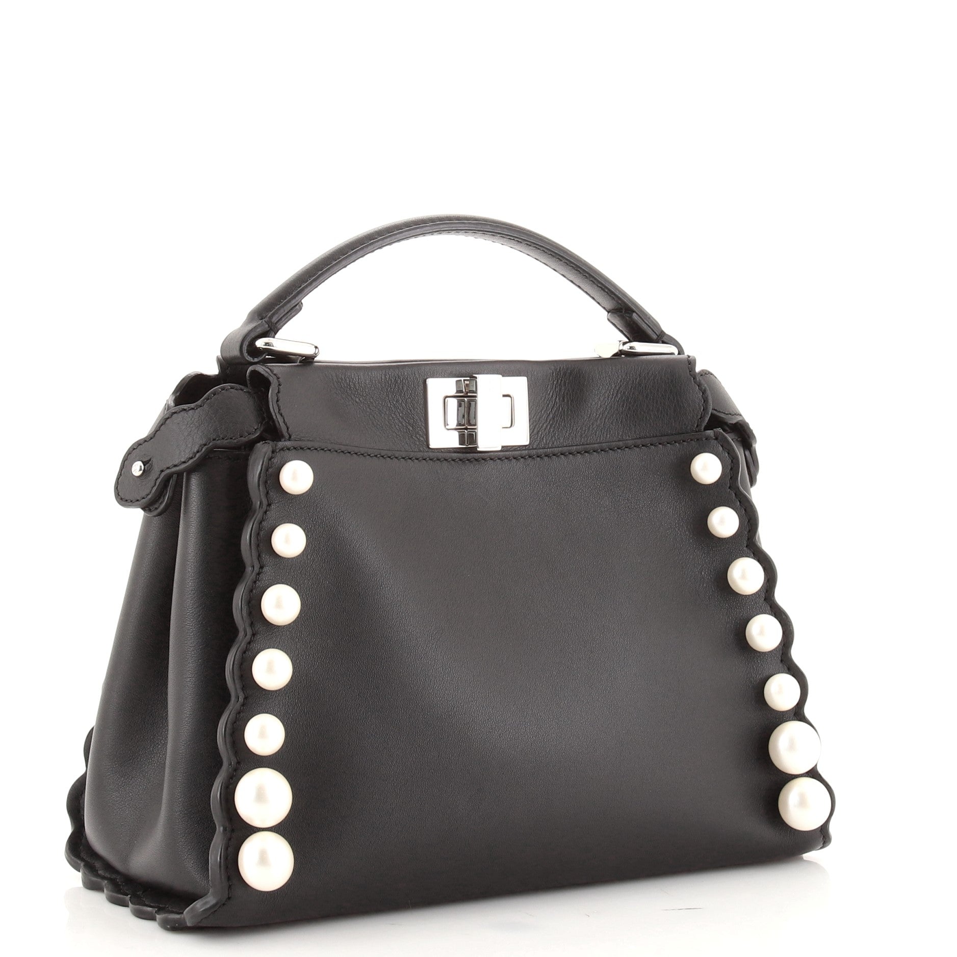 Peekaboo Bag Pearl Embellished Leather Mini