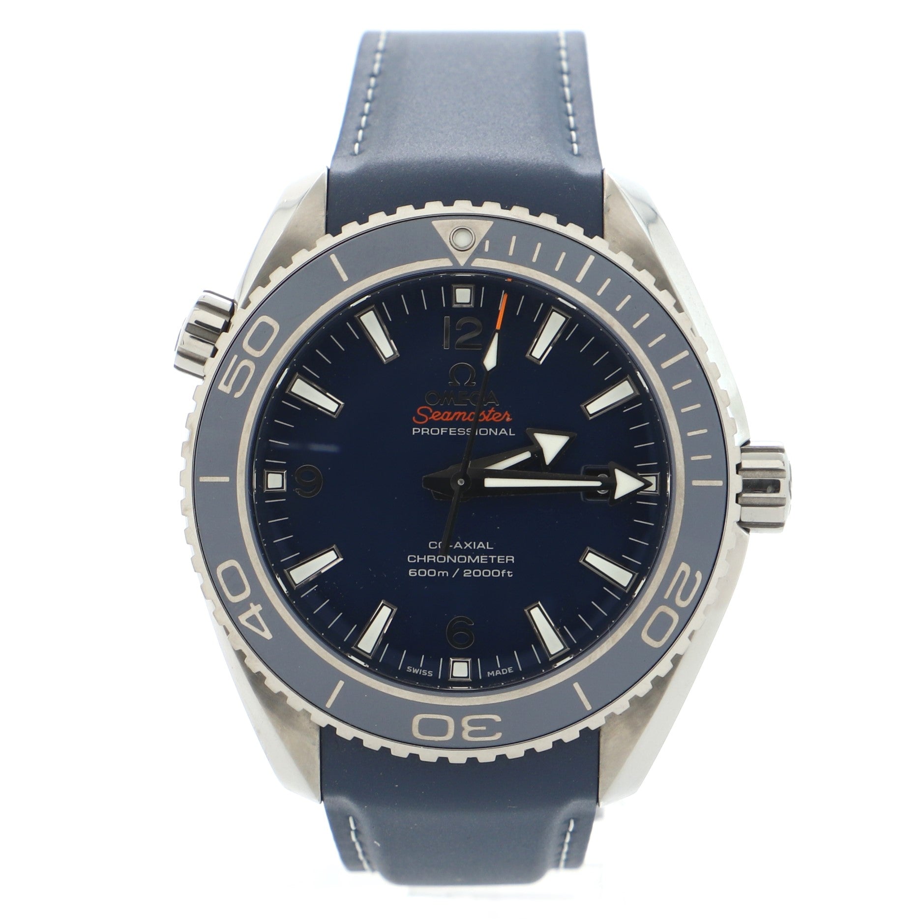 Seamaster Professional Planet Ocean 600M Co-Axial Chronometer Automatic Watch Titanium and Rubber 45