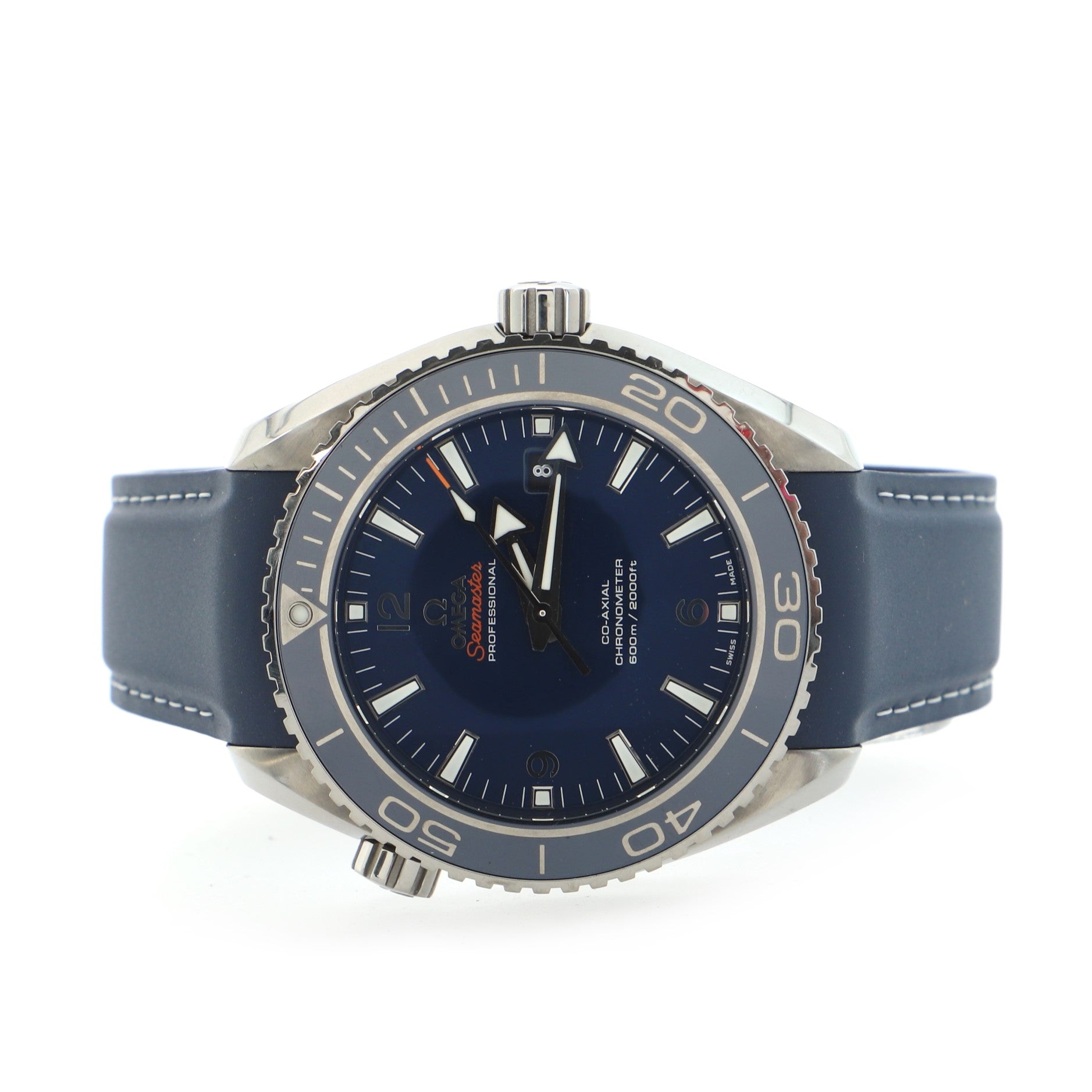 Seamaster Professional Planet Ocean 600M Co-Axial Chronometer Automatic Watch Titanium and Rubber 45