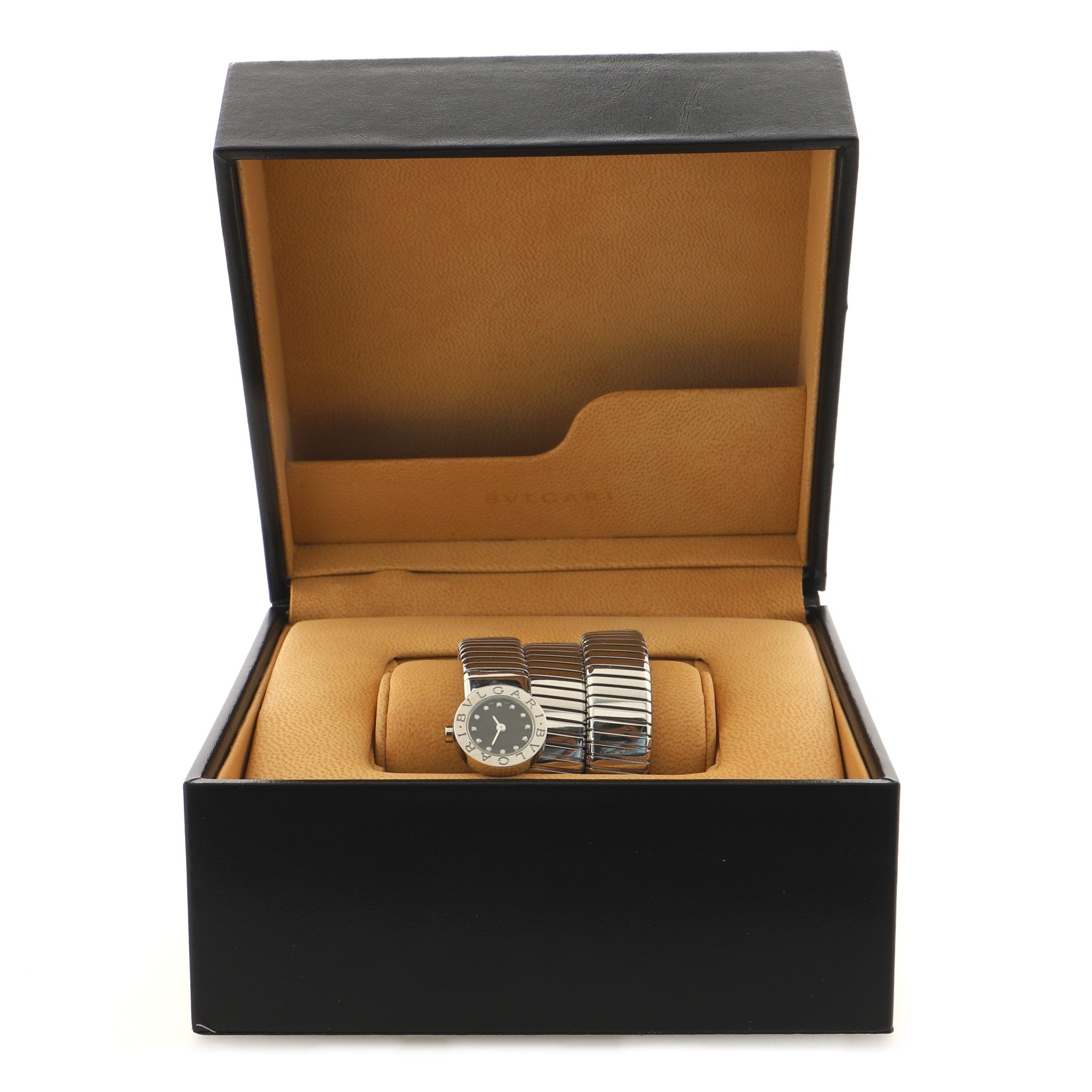 Tubogas Double Spiral Quartz Watch Stainless Steel with Diamond Markers 19