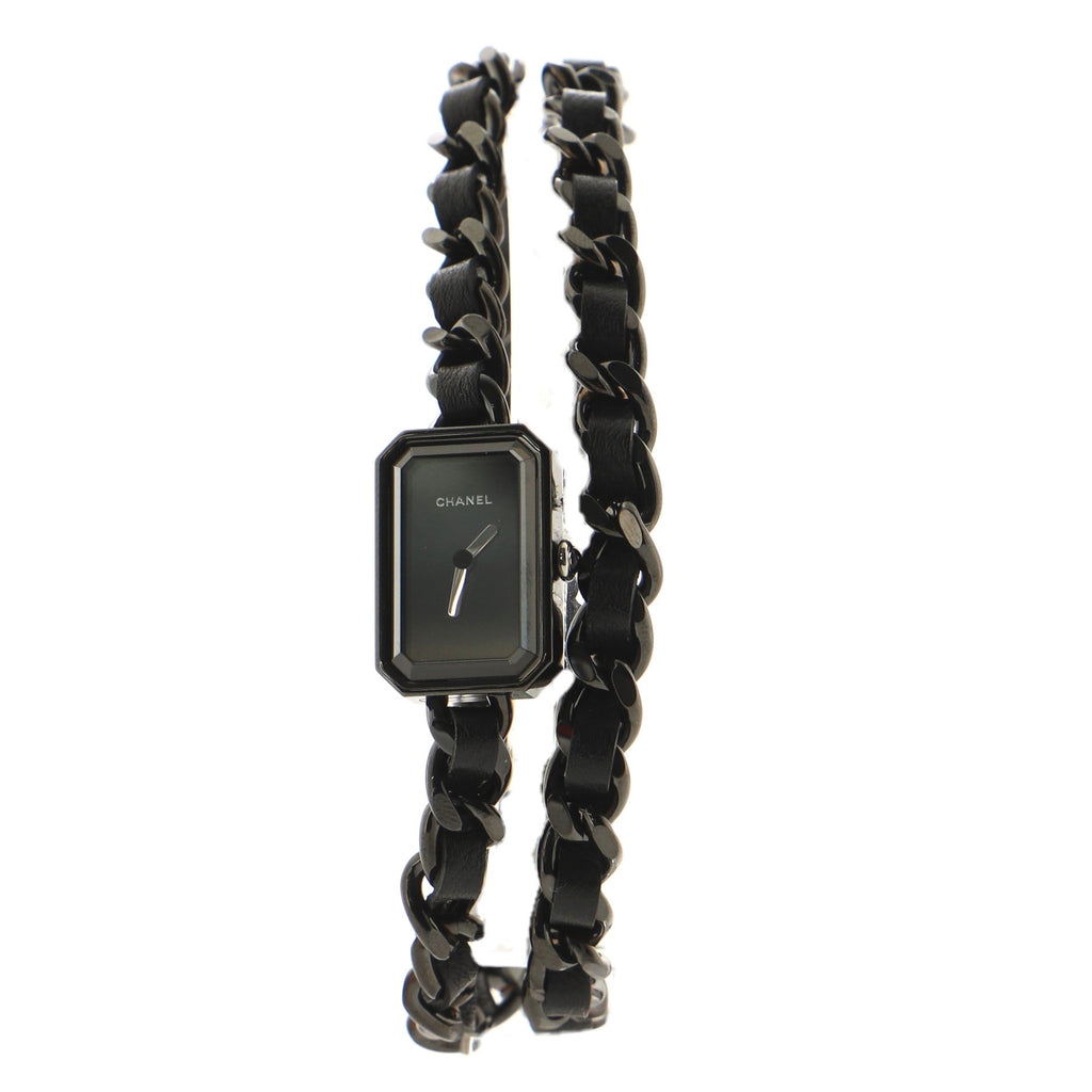 So Black Premiere Rock Triple Row Quartz Watch Stainless Steel and Leather 16