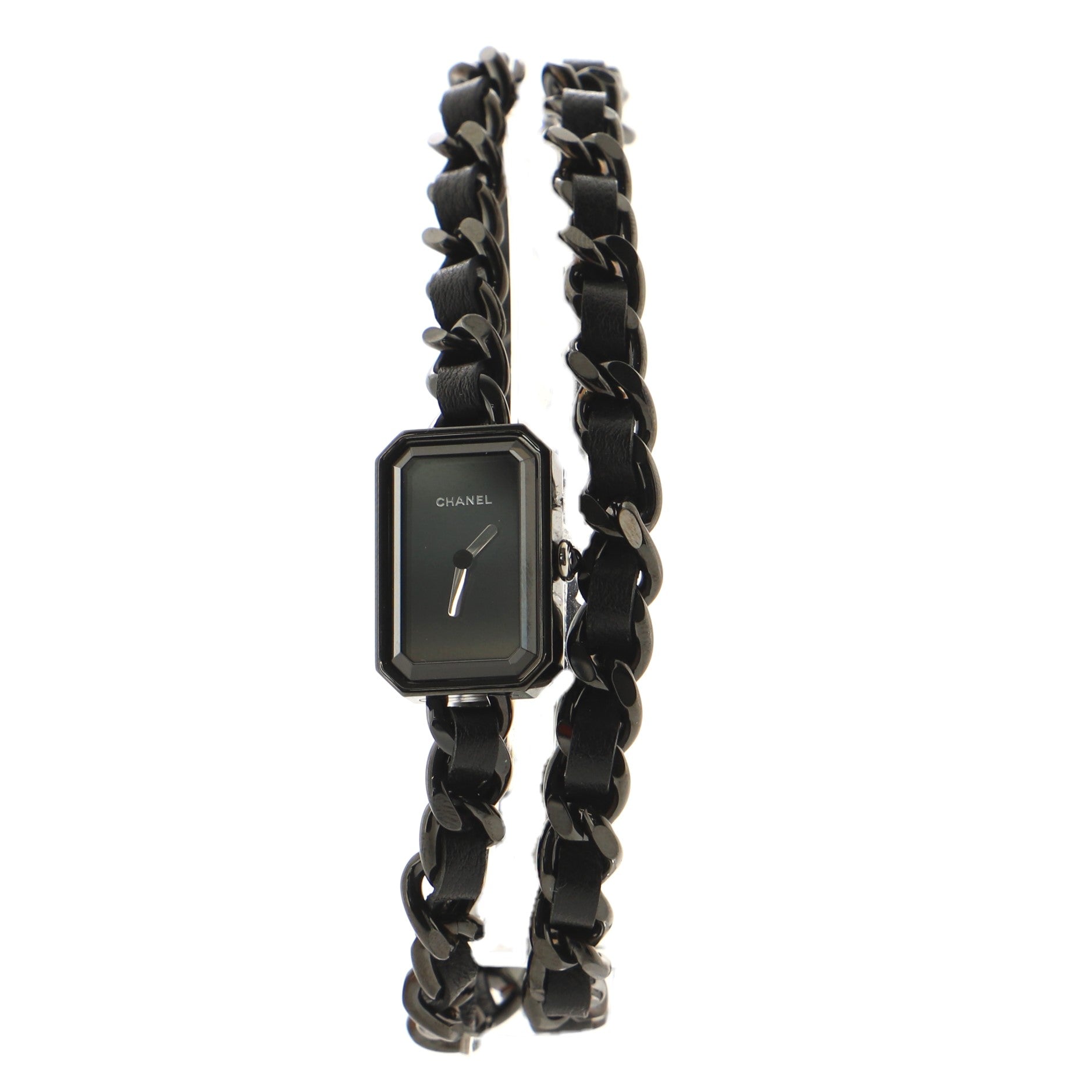 So Black Premiere Rock Triple Row Quartz Watch Stainless Steel and Leather 16
