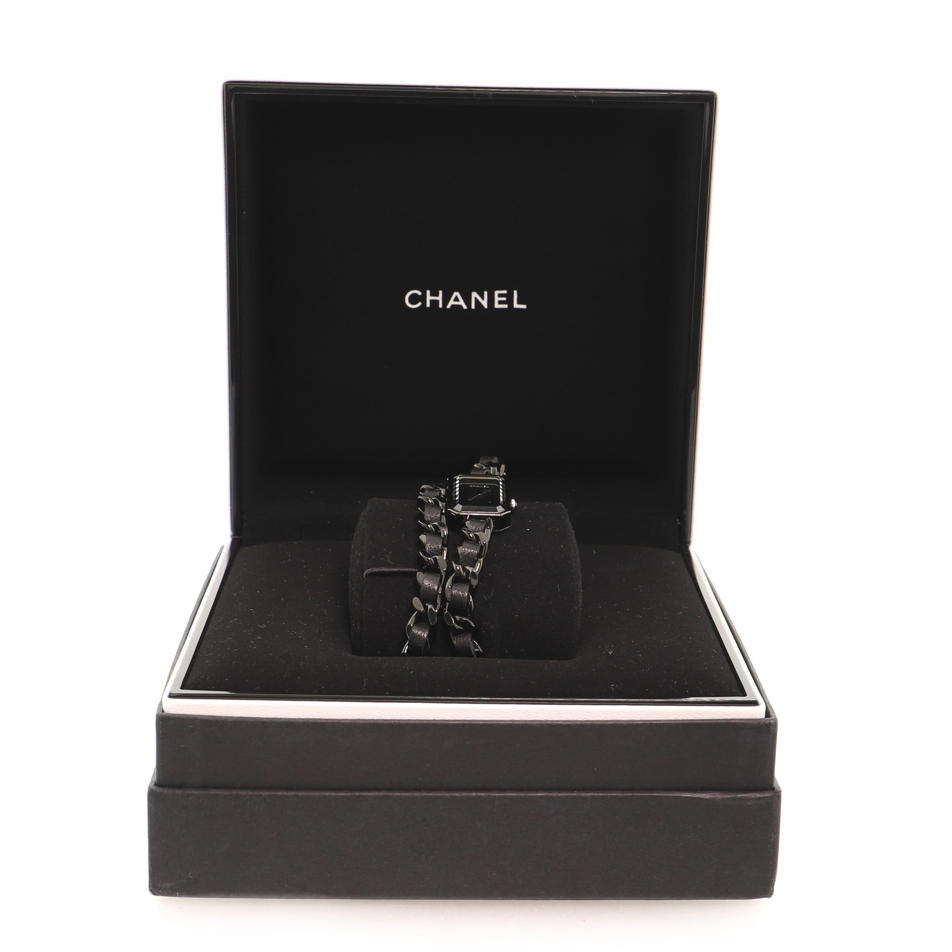 So Black Premiere Rock Triple Row Quartz Watch Stainless Steel and Leather 16