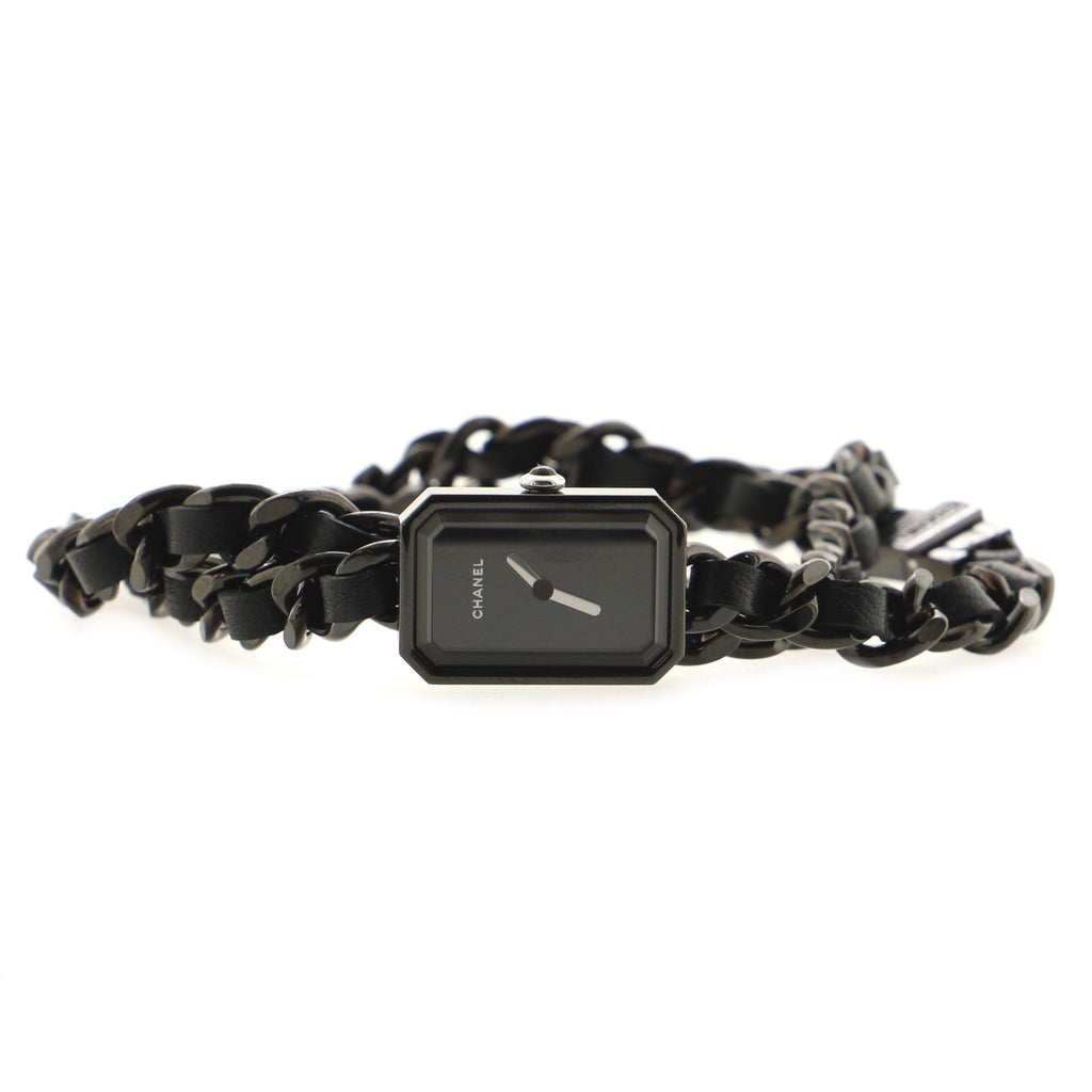 So Black Premiere Rock Triple Row Quartz Watch Stainless Steel and Leather 16
