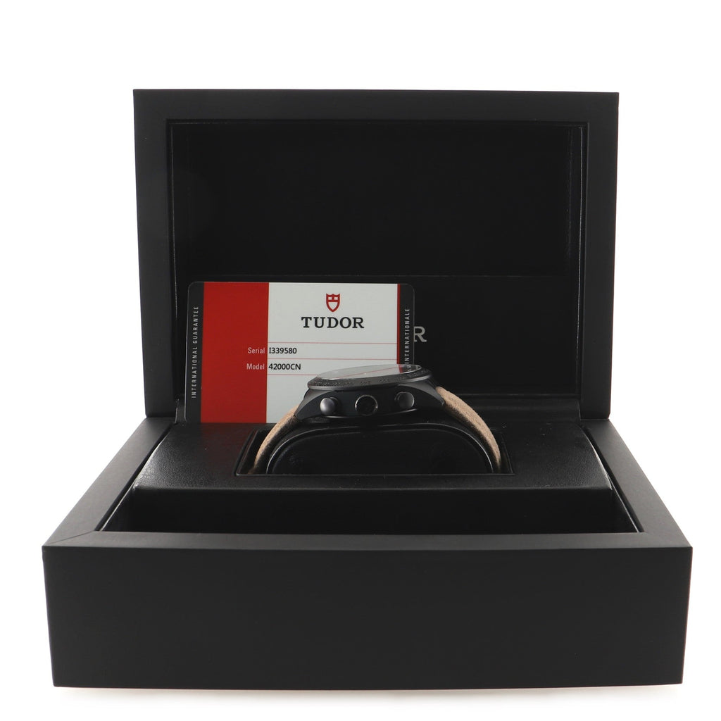 Fastrider Black Shield Chronograph Automatic Watch Ceramic and Suede 42