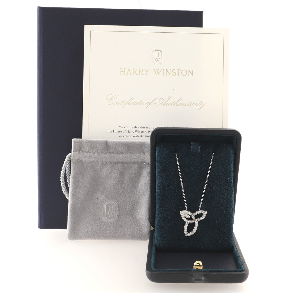 Lily Cluster Pendant Necklace Platinum with Diamonds