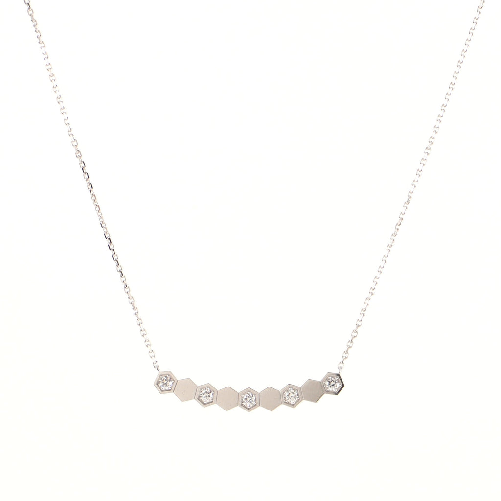 Bee My Love Pendant Necklace 18K White Gold with Diamonds
