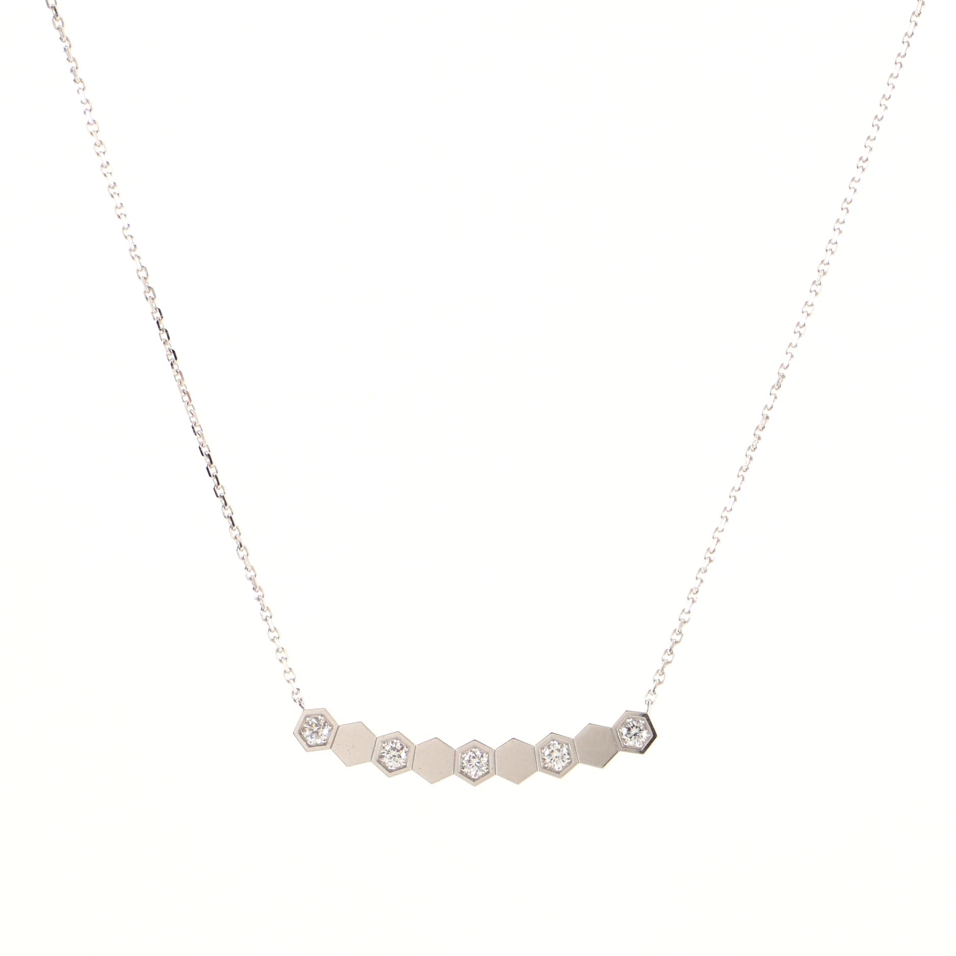 Bee My Love Pendant Necklace 18K White Gold with Diamonds