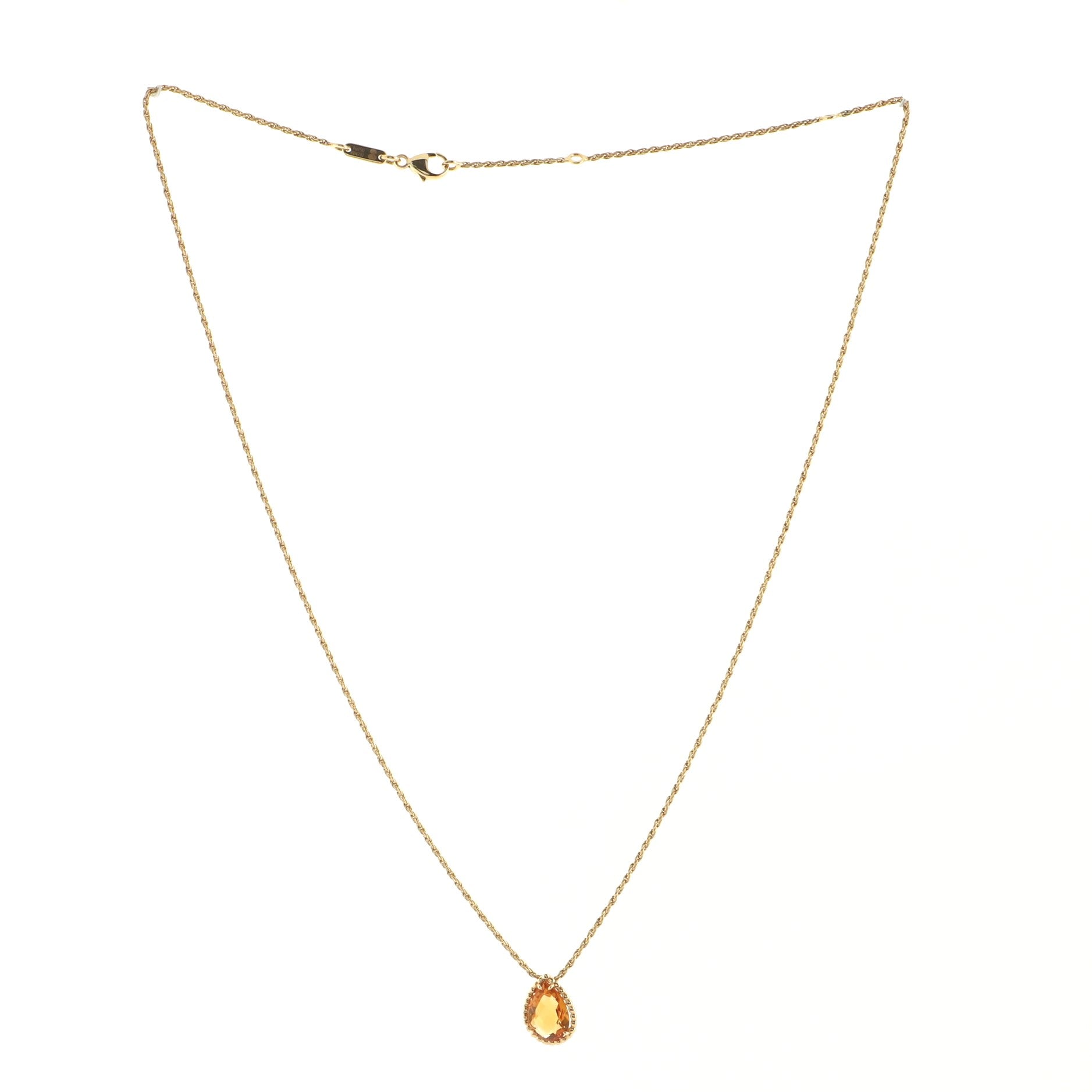 Serpent Boheme Pendant Necklace 18K Yellow Gold and Citrine Small