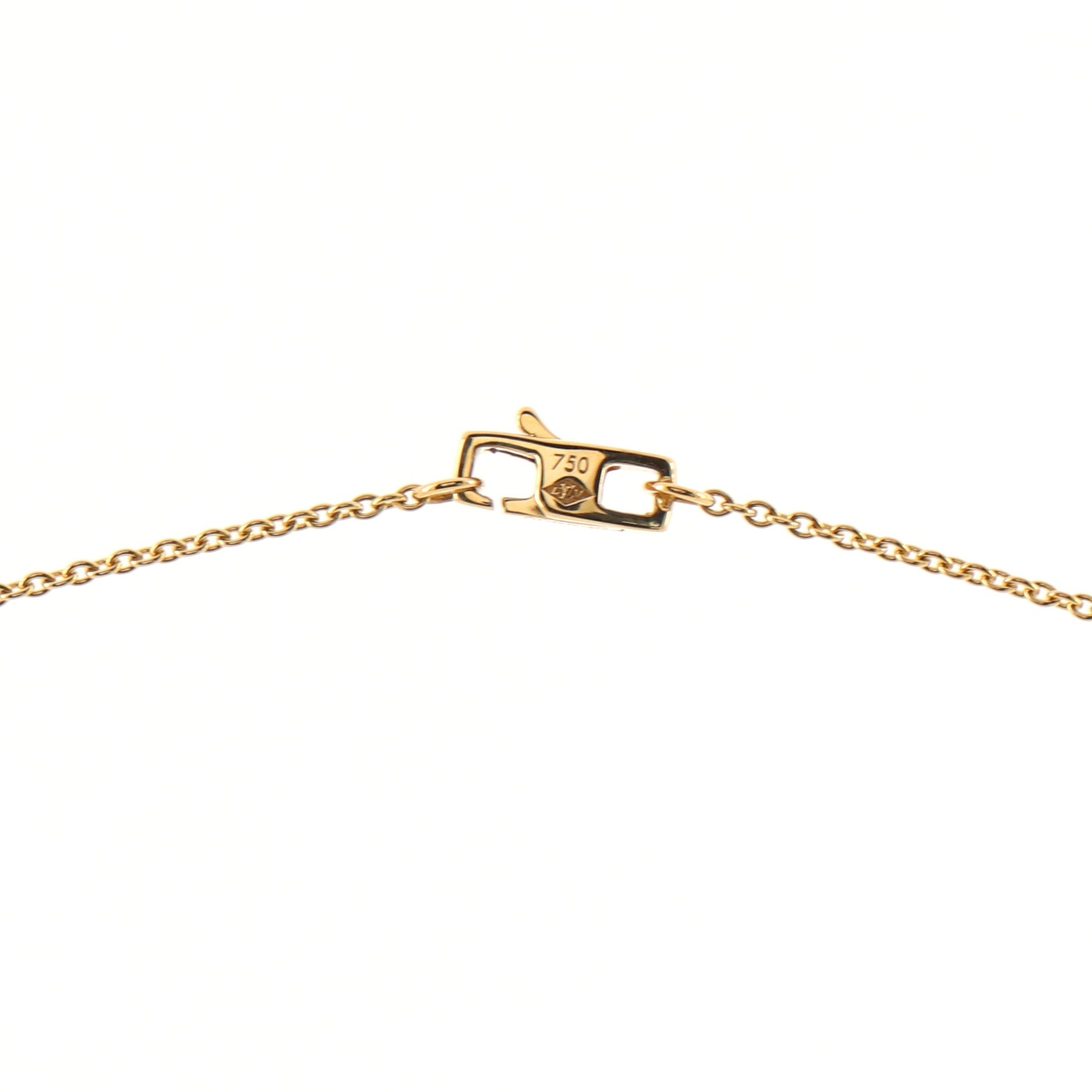 Double Pendant Chain Necklace 18K Yellow Gold with Pearls