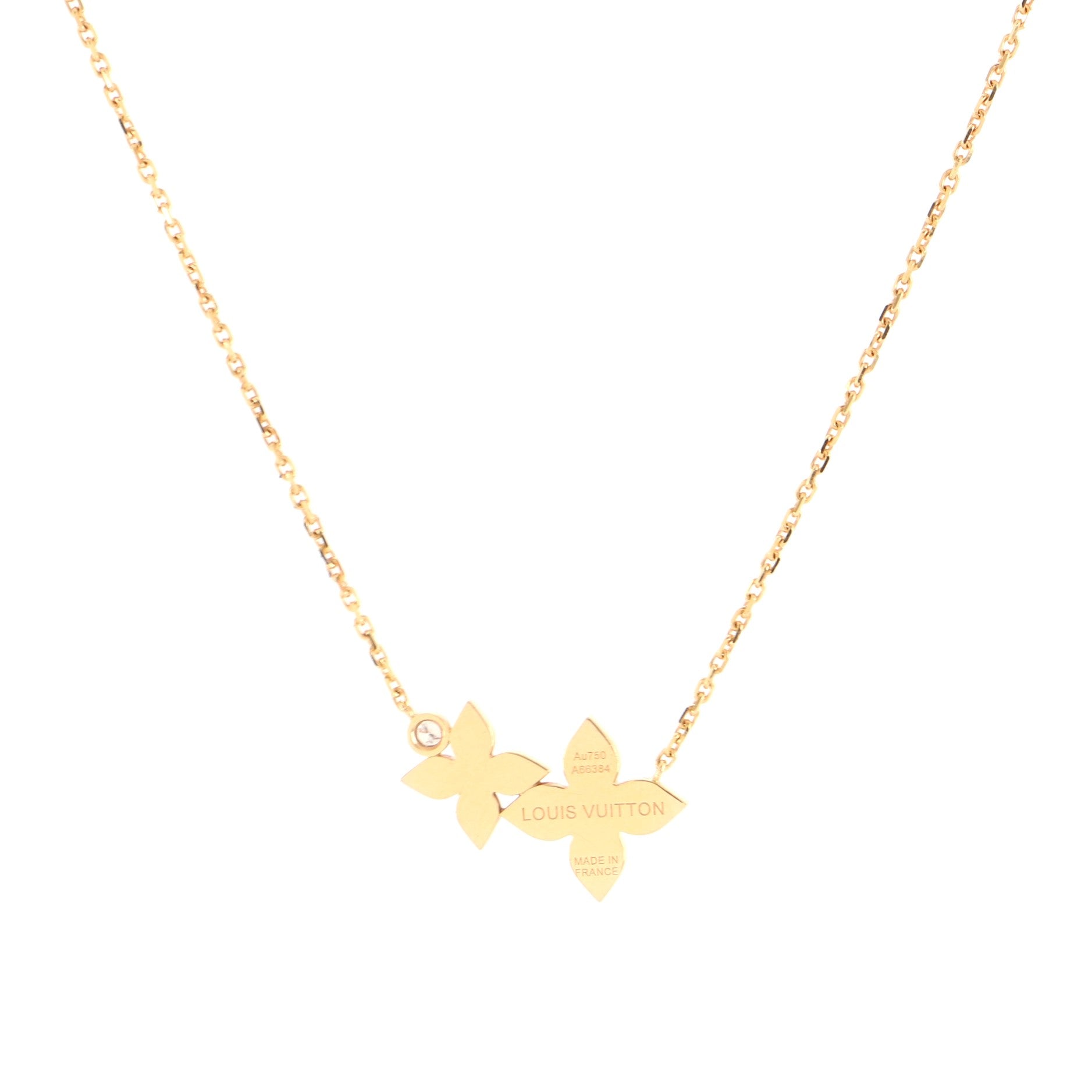 Star Blossom Pendant Necklace 18K Rose Gold and Diamonds