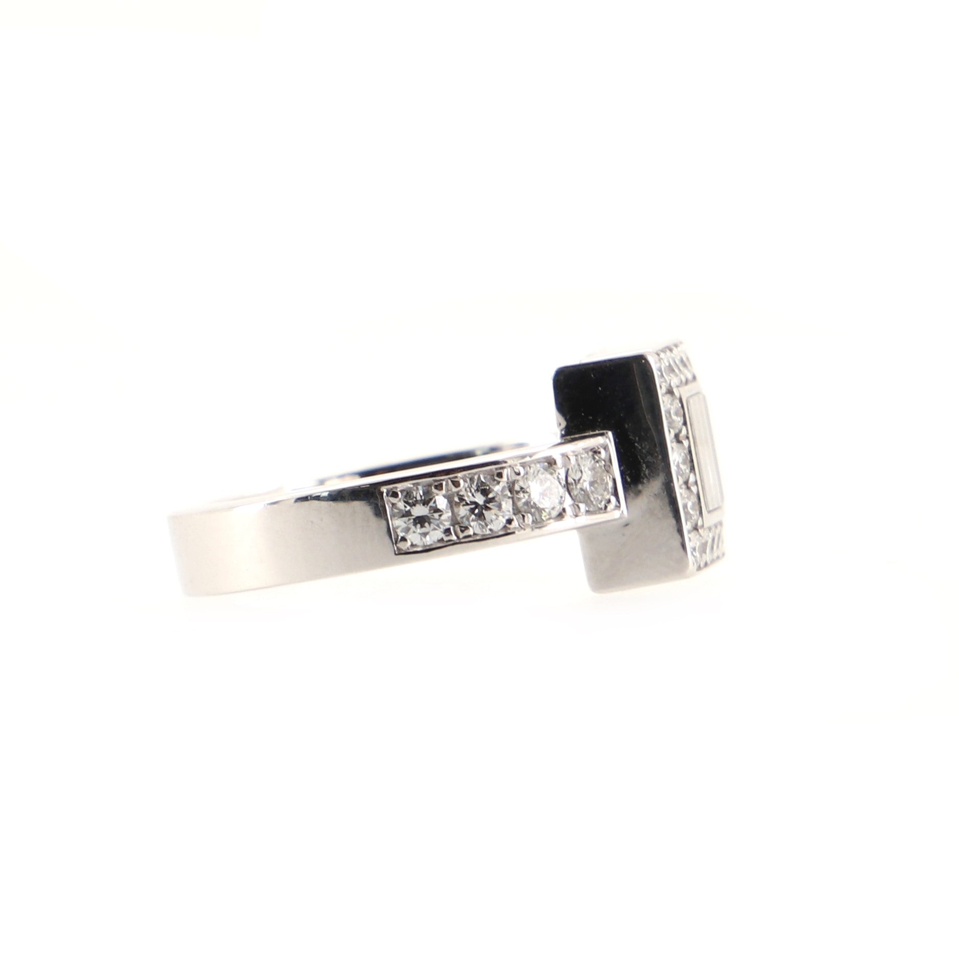 Happy Diamonds Icons Square Ring 18K White Gold and Diamonds